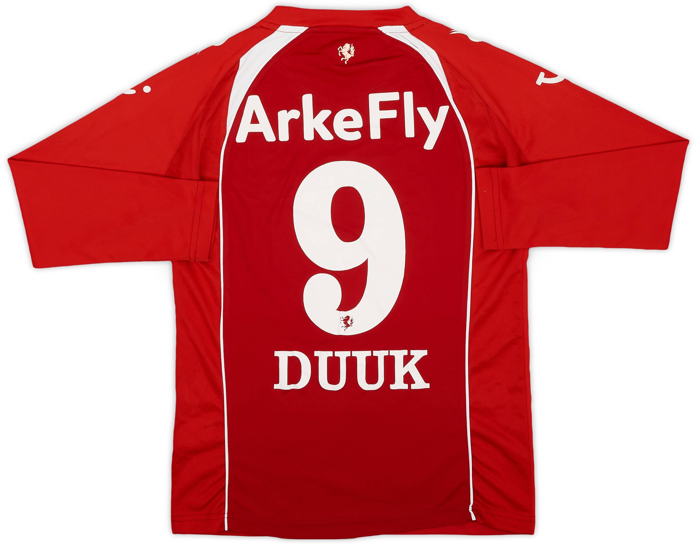 2011-12 FC Twente Home L/S Shirt Duuk #9 - 6/10 - (M.Boys)