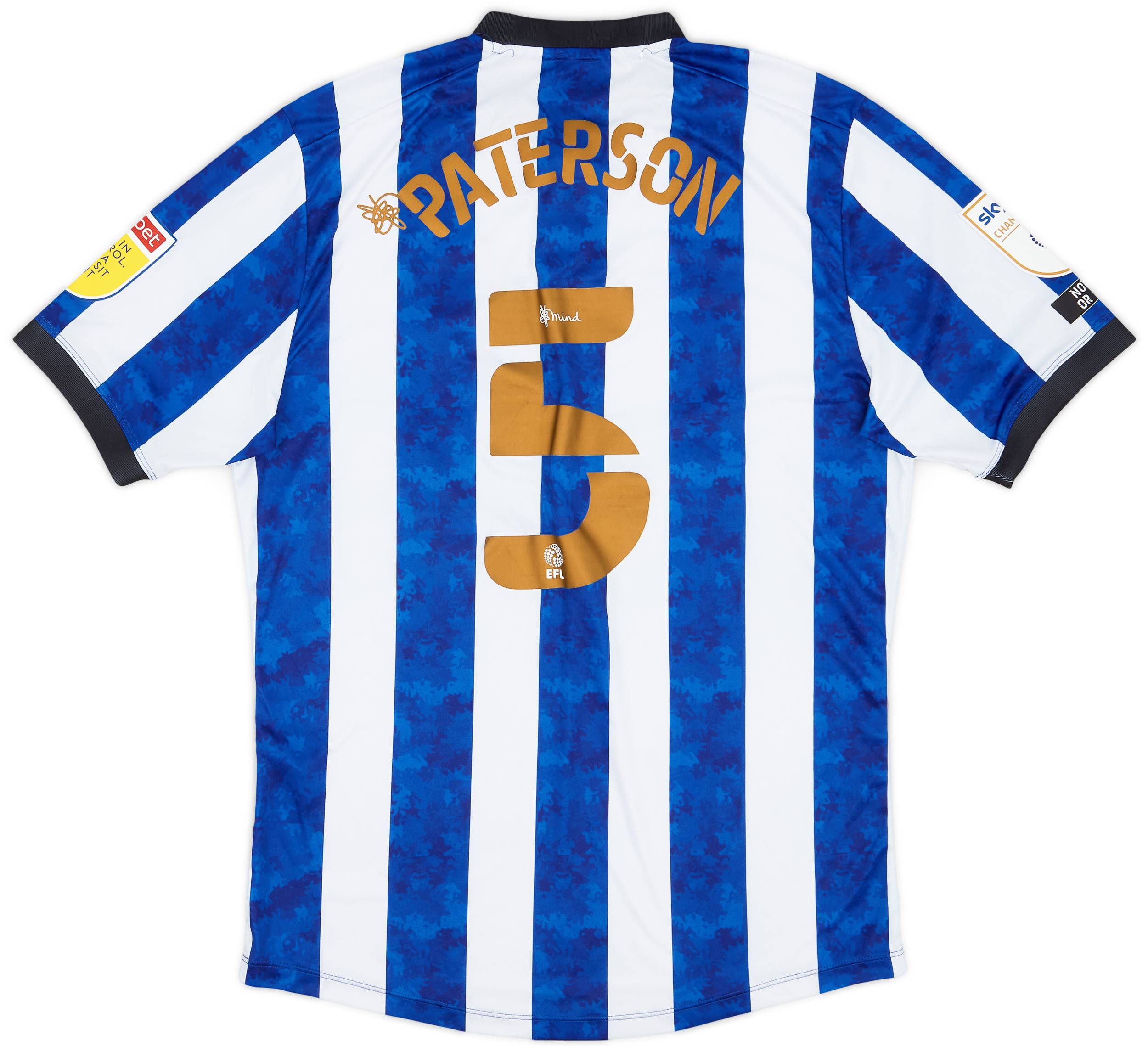 2020-21 Sheffield Wednesday Match Issue Home Shirt Paterson #5