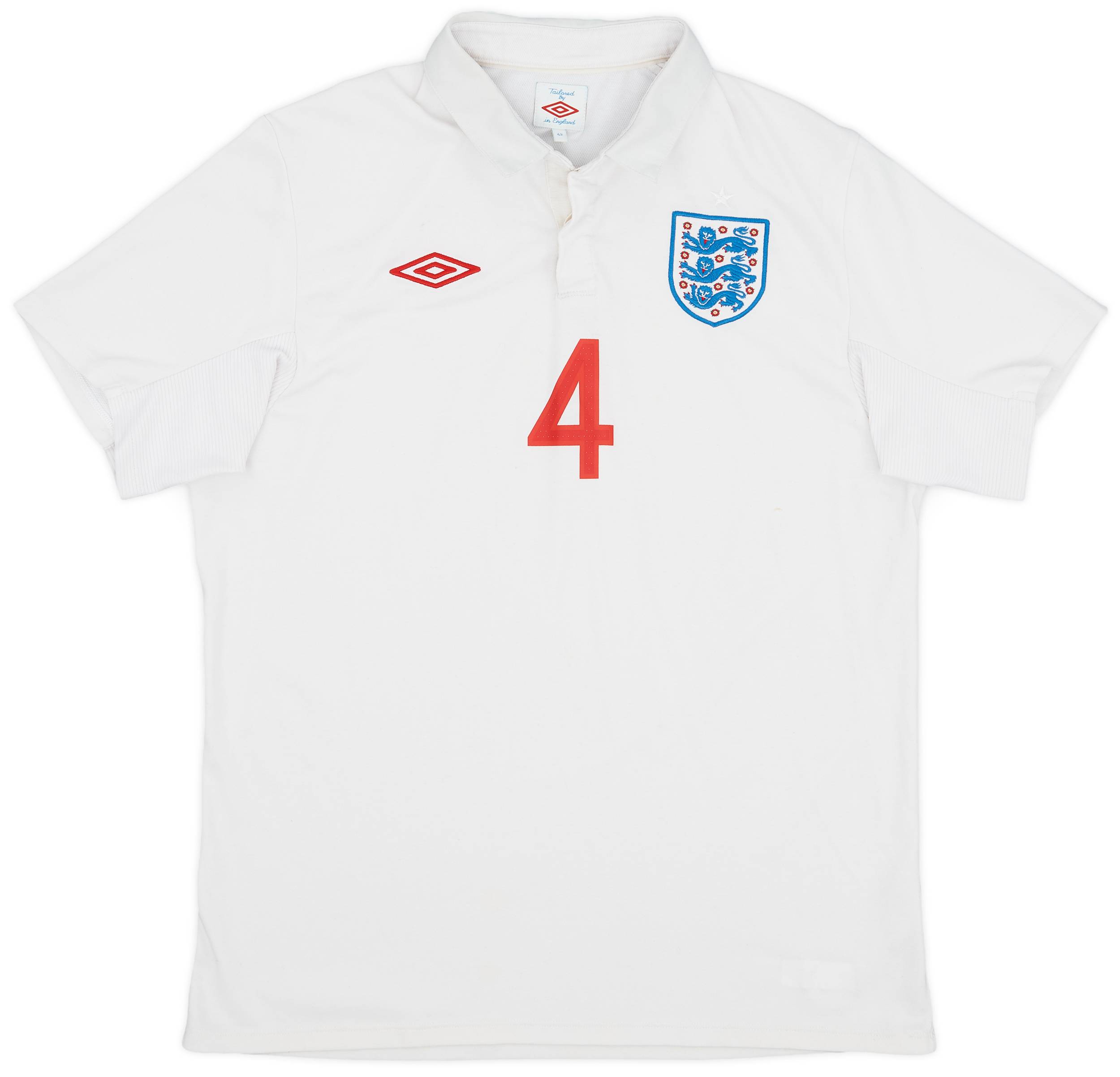 2009-10 England Home Shirt #4 - 6/10 - (L)