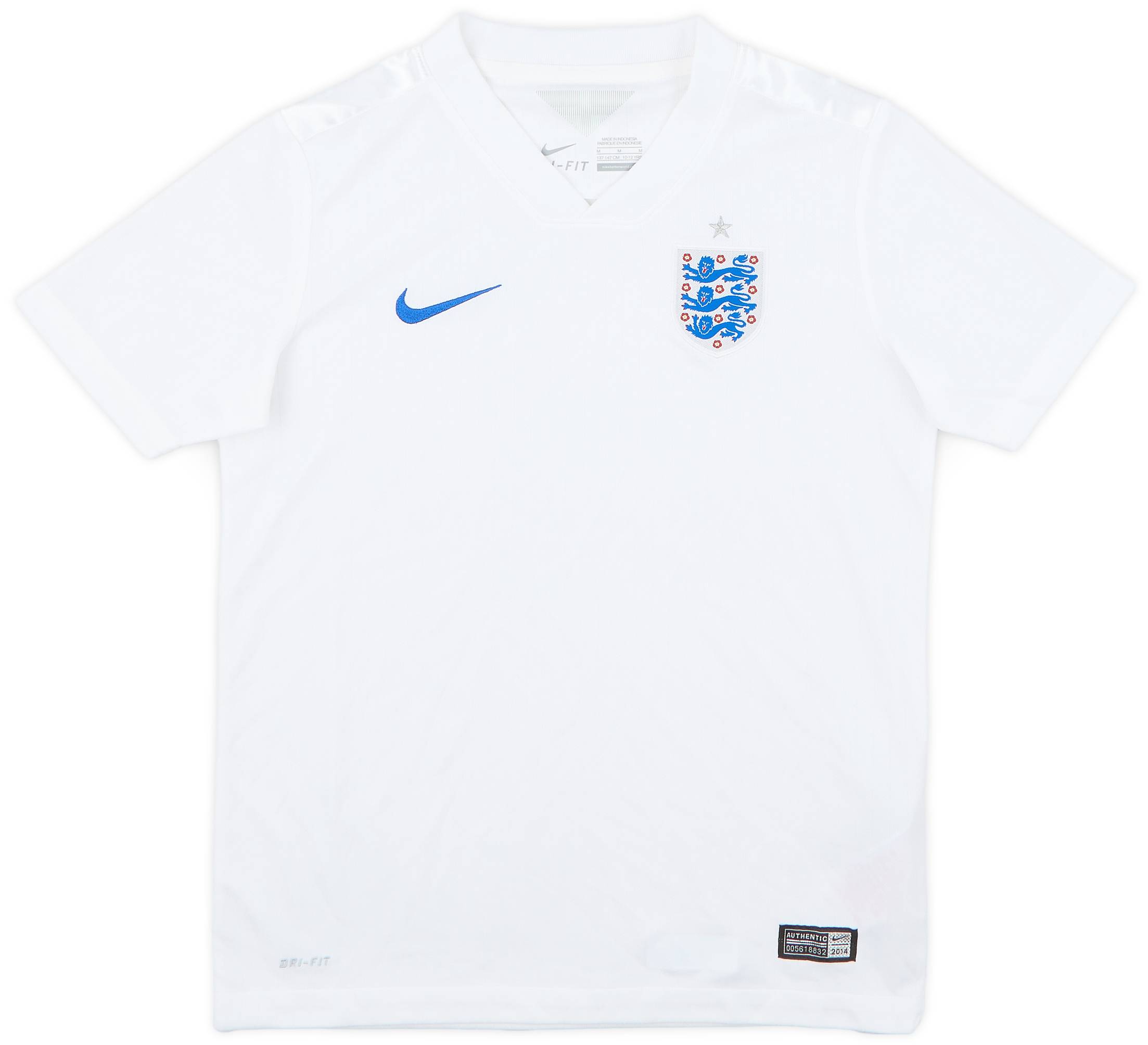2014-15 England Home Shirt - 9/10 - (M.Boys)