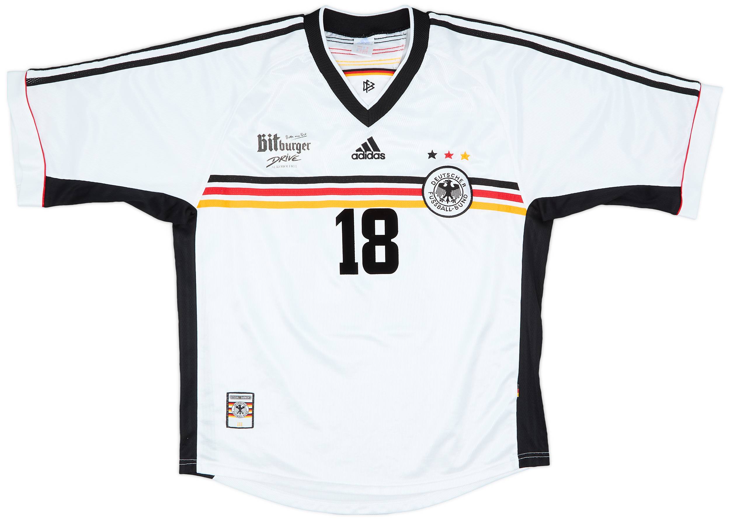 1998-00 Germany Home Shirt Klinsmann #18 - 8/10 - (L)