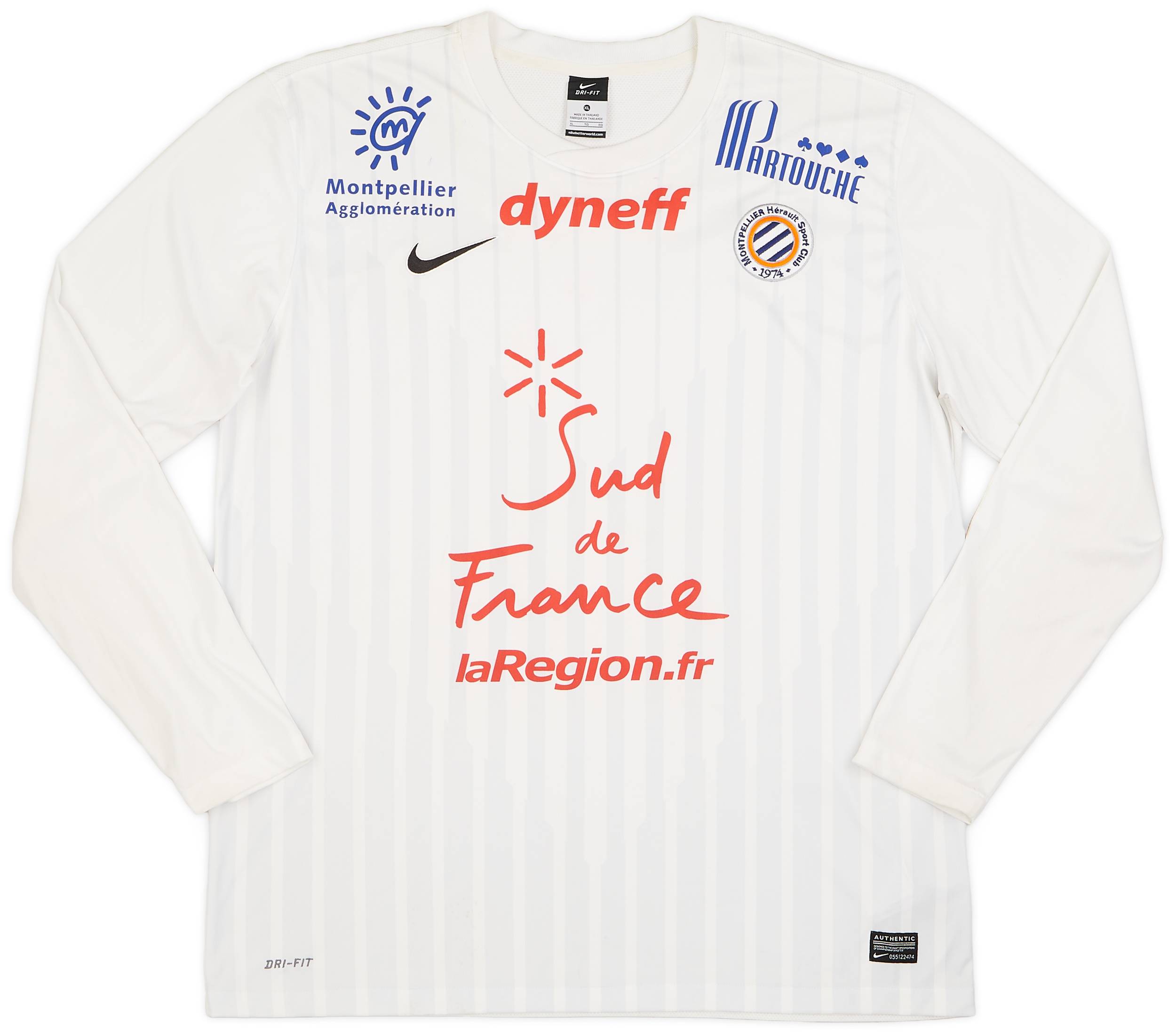 2012-13 Montpellier Away L/S Shirt - 7/10 - (XL)