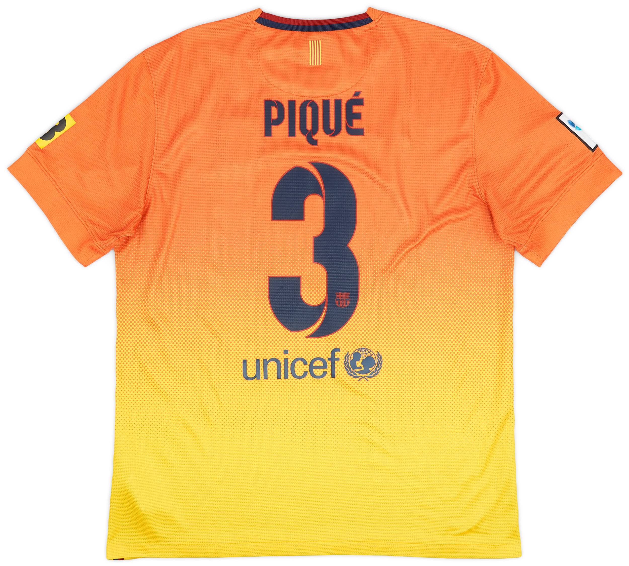 2012-13 Barcelona Away Shirt Pique #3 - 9/10 - (L)