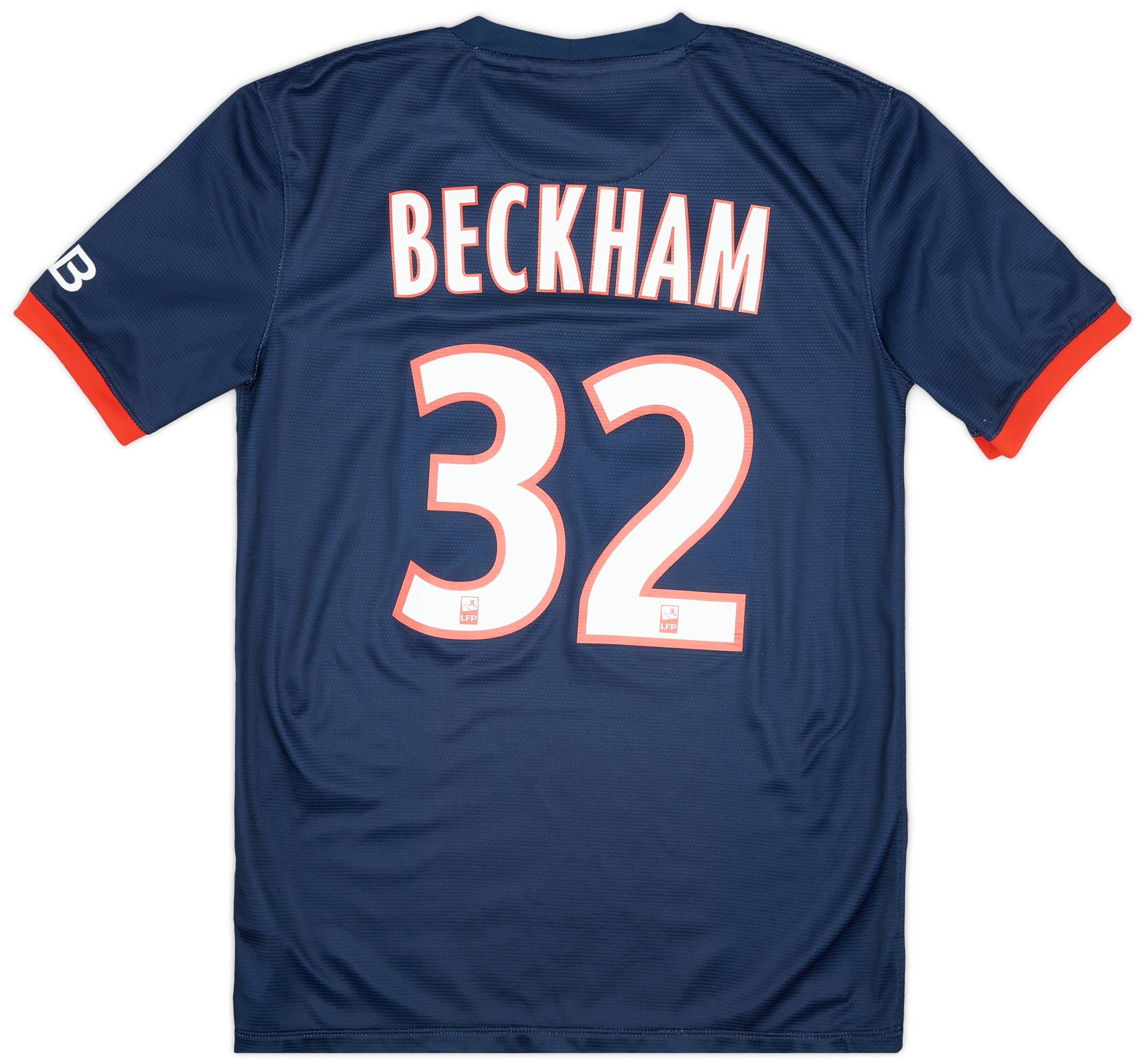 2013-14 Paris Saint-Germain Home Shirt Beckham #32 - 9/10 - (S)