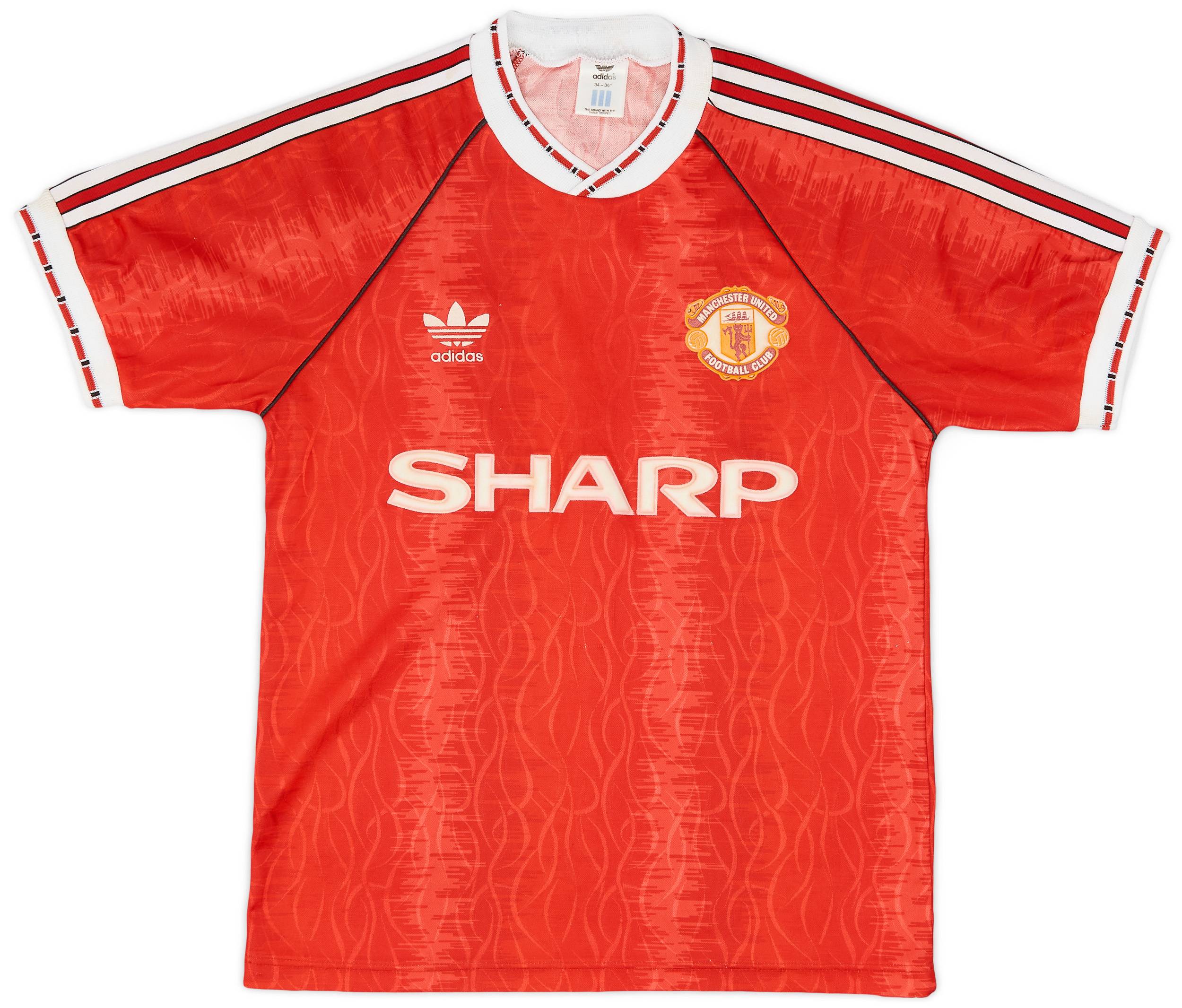 1990-92 Manchester United Home Shirt - 7/10 - (S)