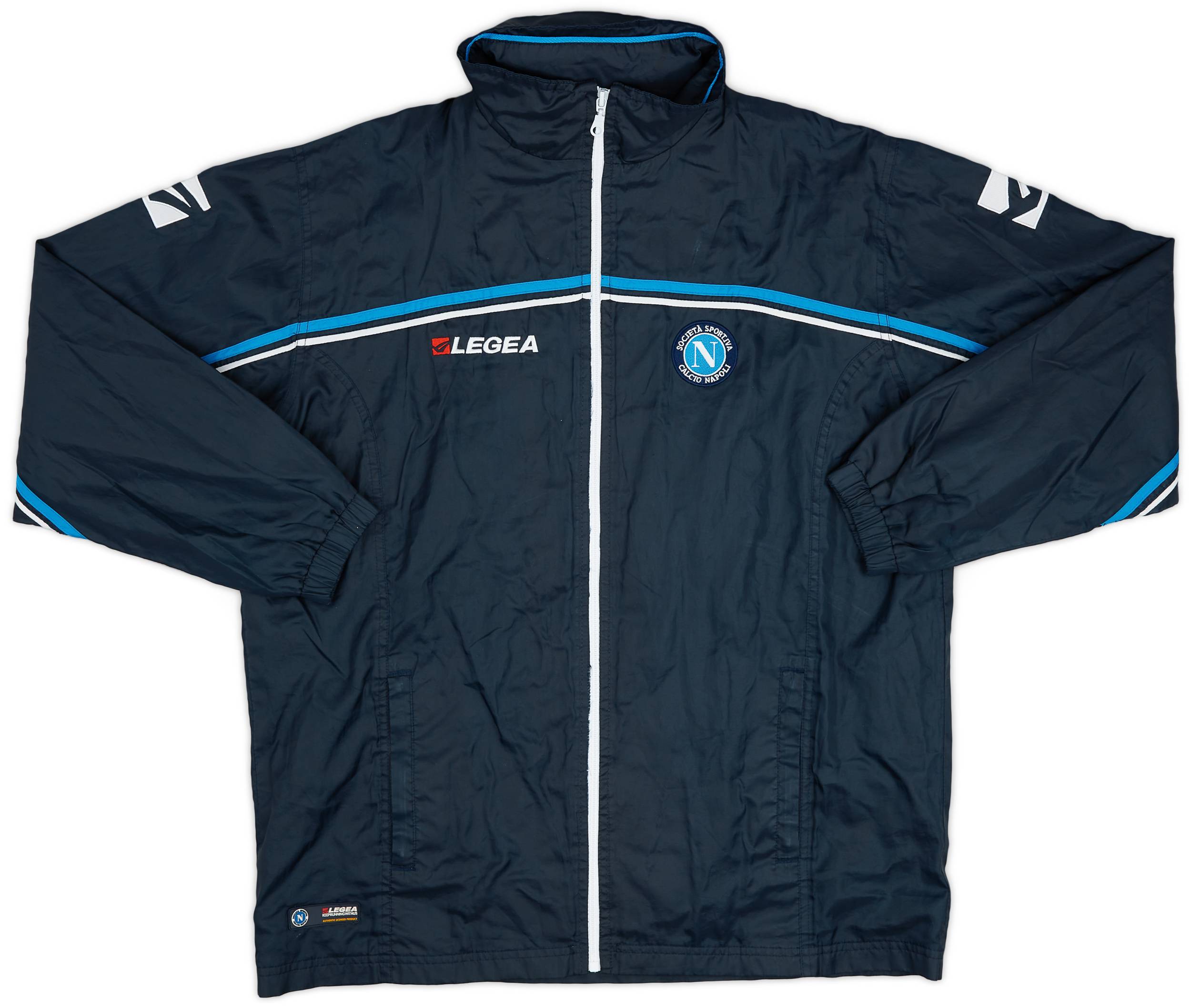 2003-04 Napoli Legea Hooded Rain Jacket - 9/10 - (S)