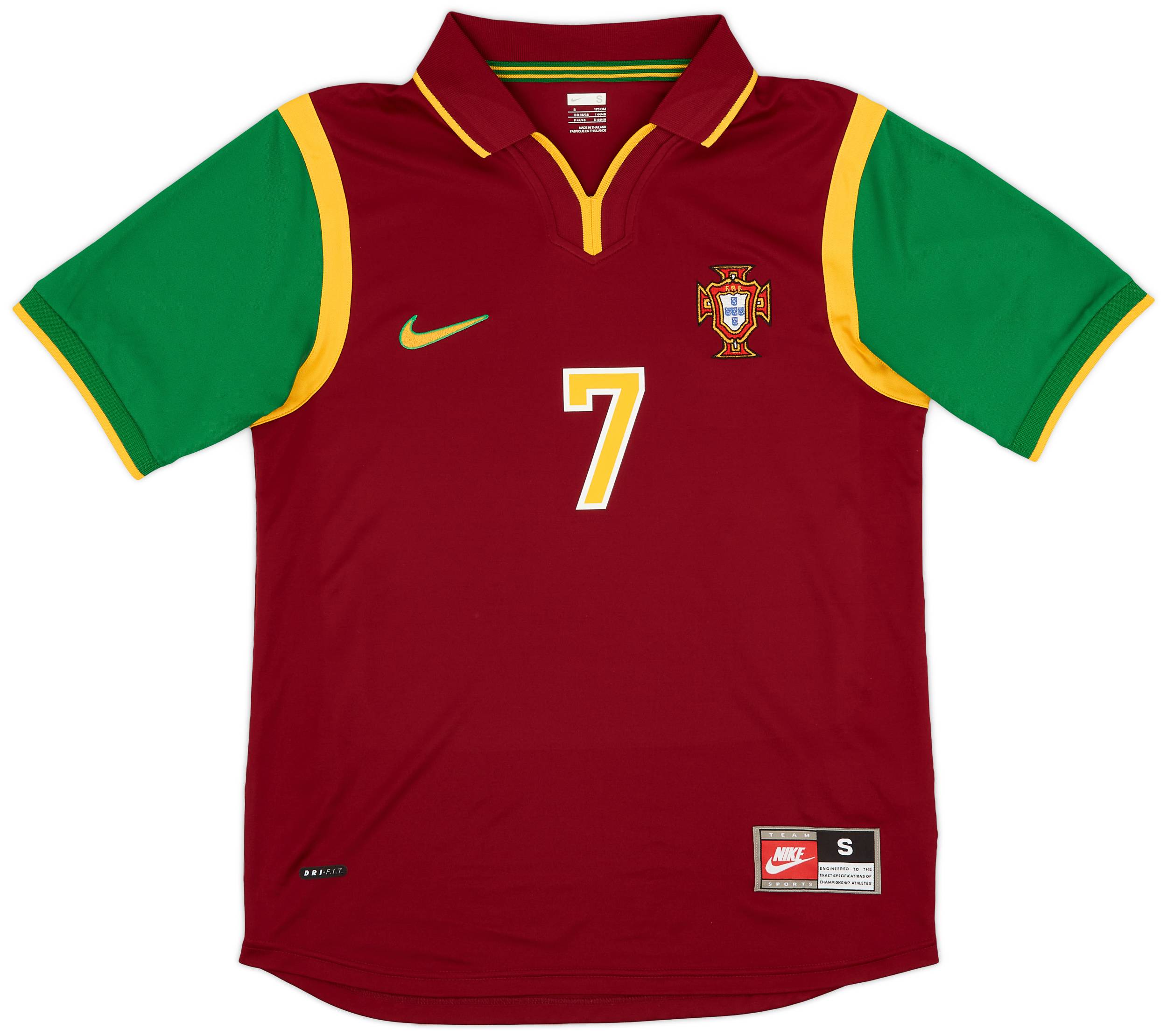 Nike Portugal 2004 Re-Issue SS Shirt With Figo 7 - Sport Red