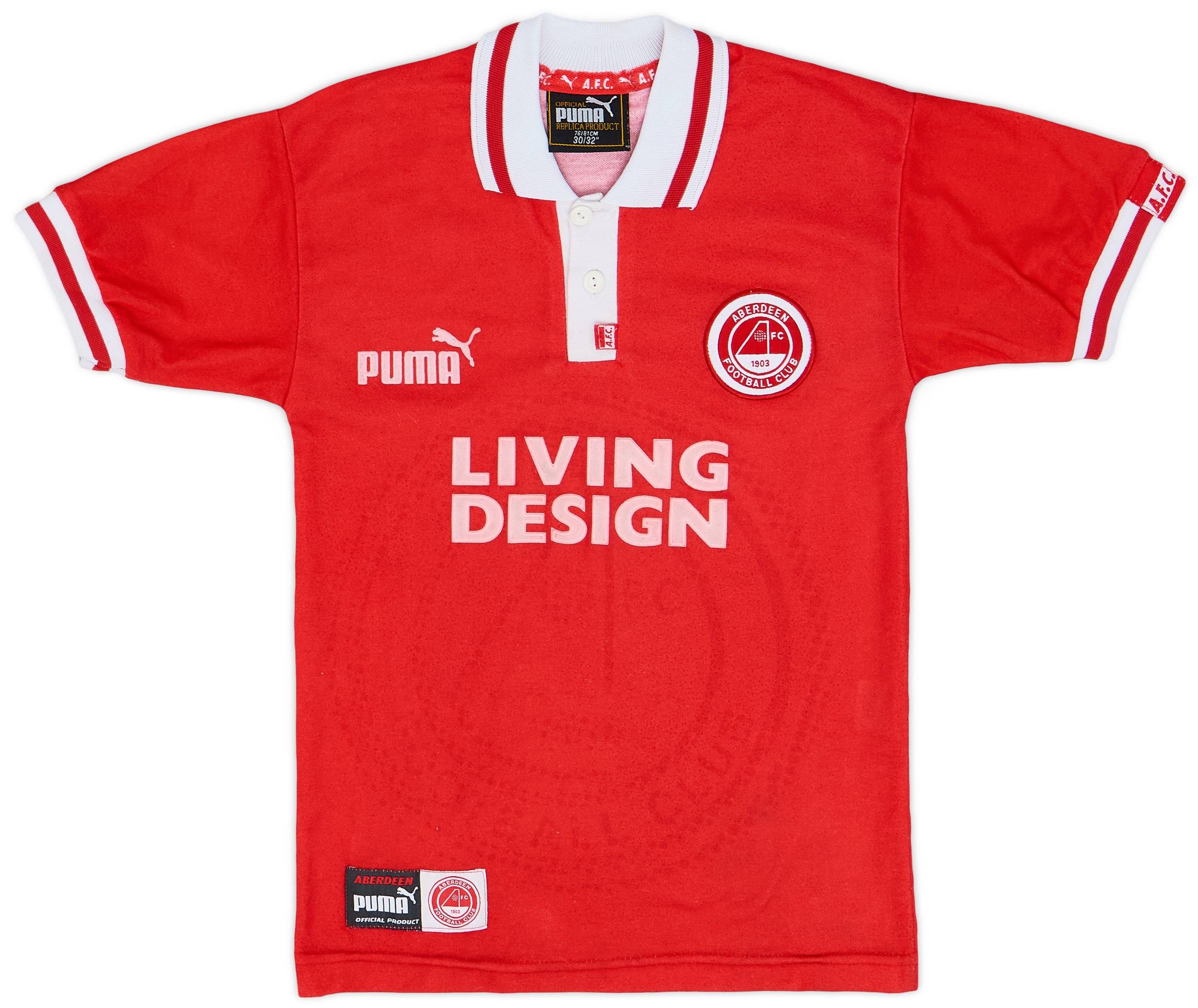 1997-98 Aberdeen Home Shirt - 8/10 - (M.Boys)