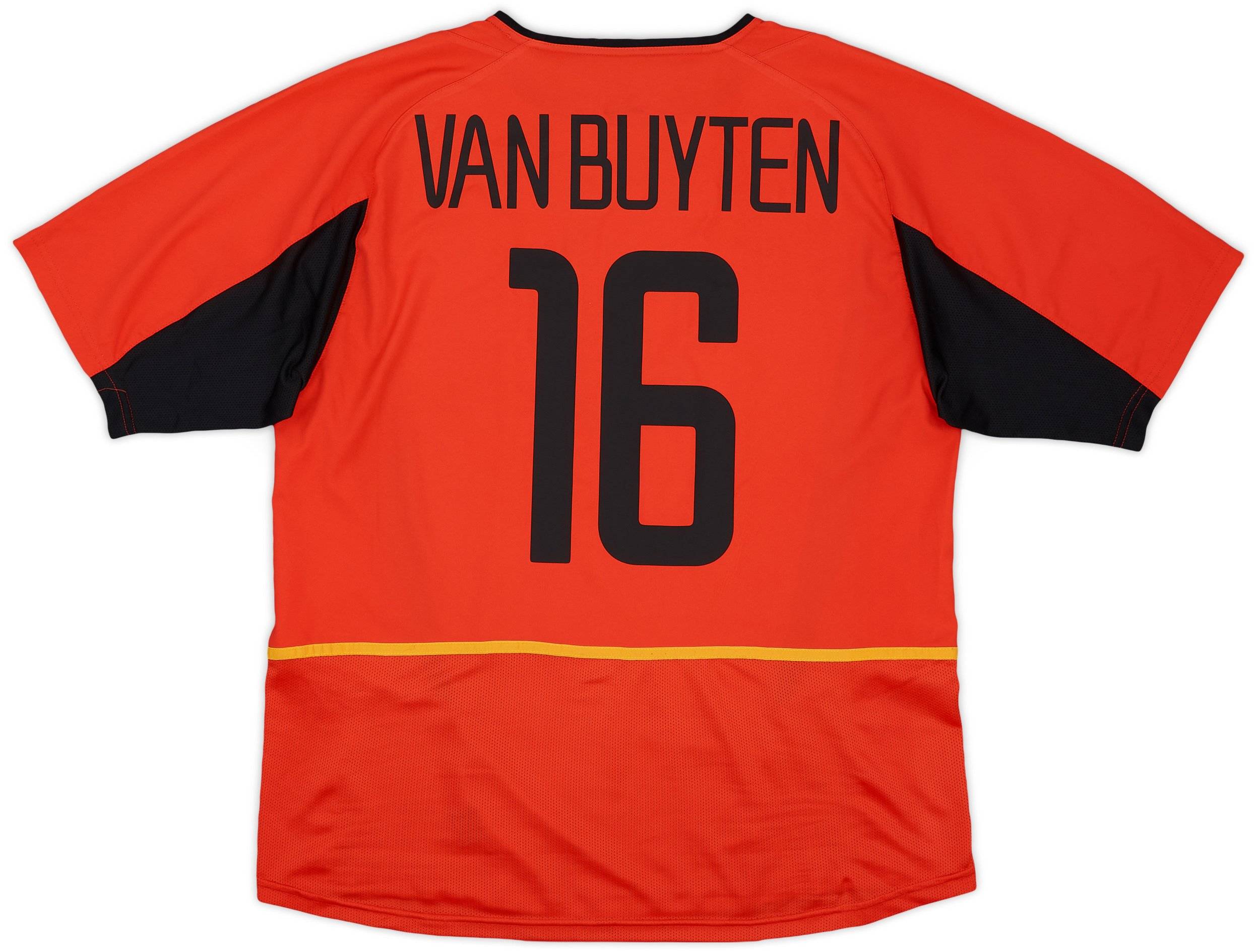 2002-04 Belgium Home Shirt Van Buyten #16 - 8/10 - (L)