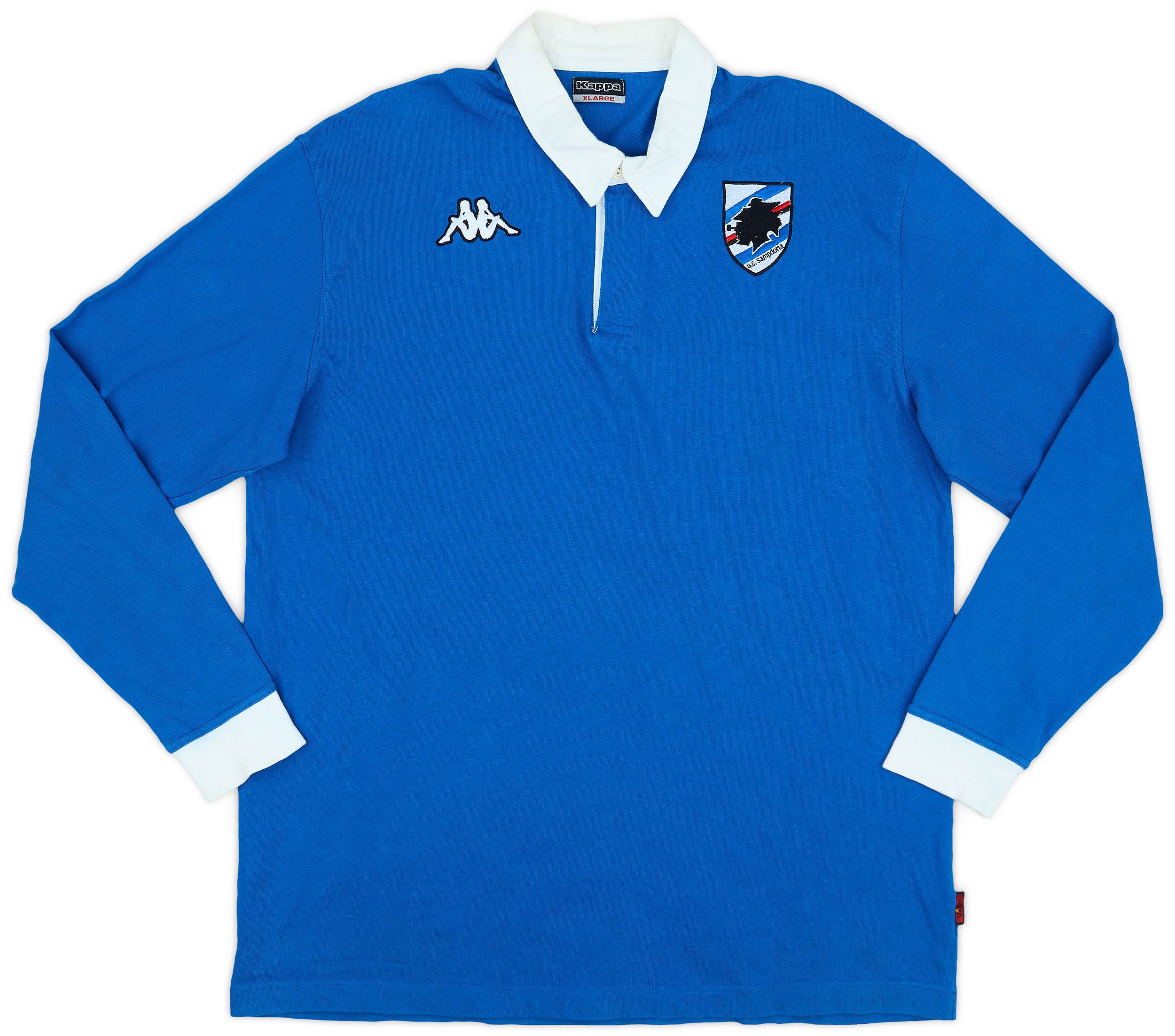 2005-06 Sampdoria Kappa Polo L/S Shirt - 8/10 - (XL)