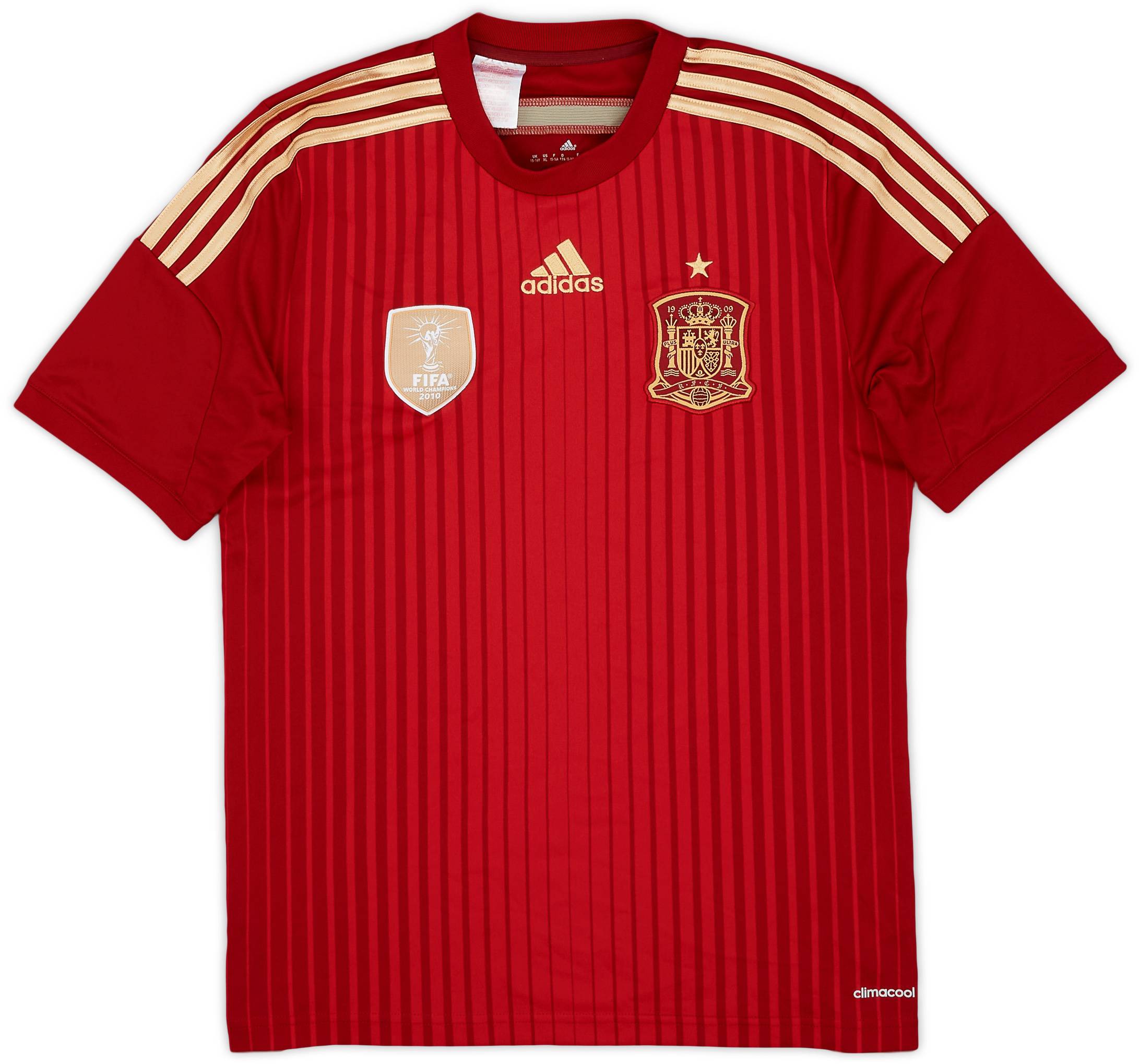 2013-15 Spain Home Shirt - 9/10 - (XL.Boys)