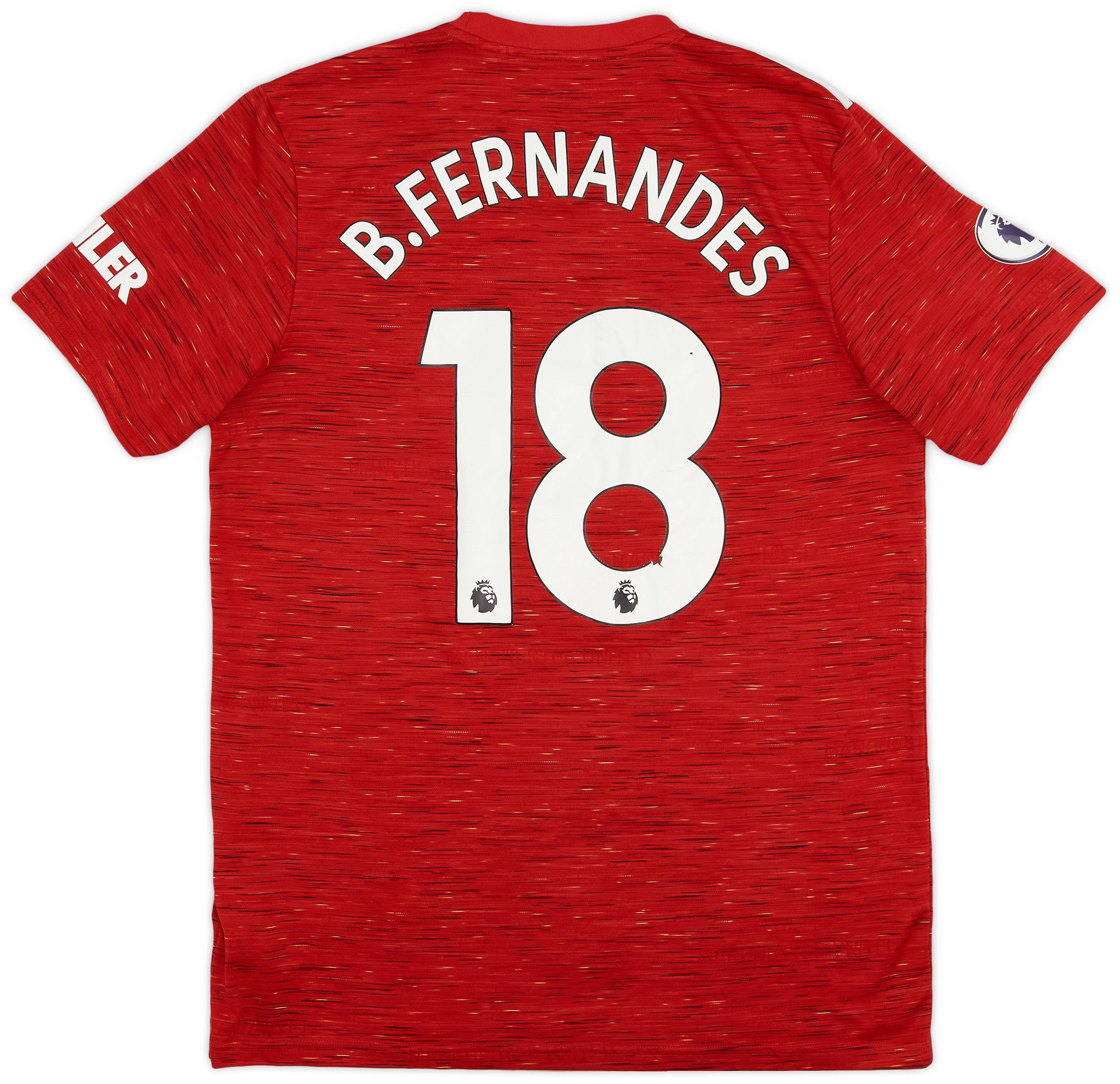 2020-21 Manchester United Home Shirt B.Fernandes #18 - 8/10 - (L)