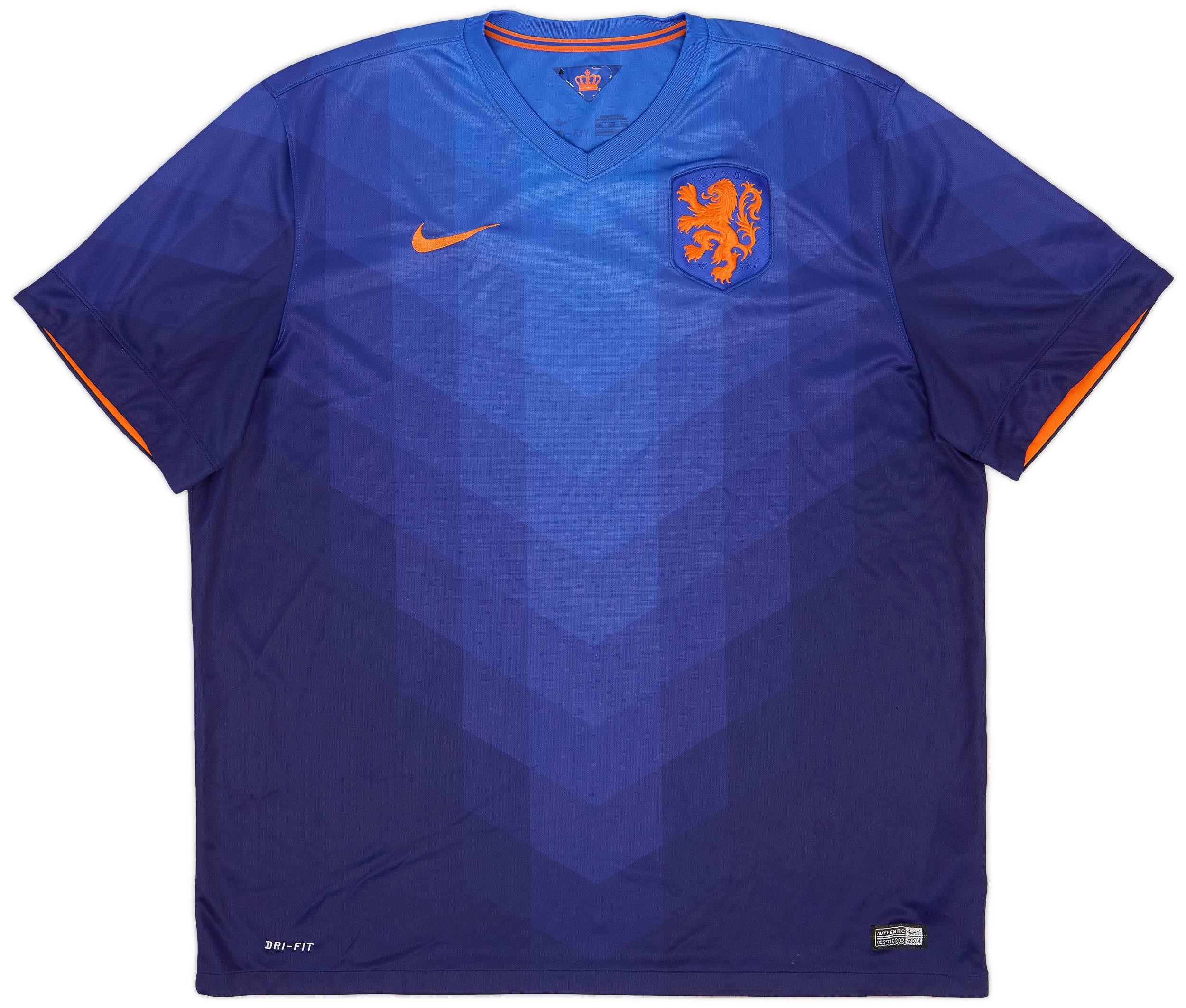 【新品タグ付き】ロビン・ファン・ペルシ/オランダ代表/アウェイ/2014W杯 2014-15 Netherlands Away Shirt - 6/10 - (XXL)