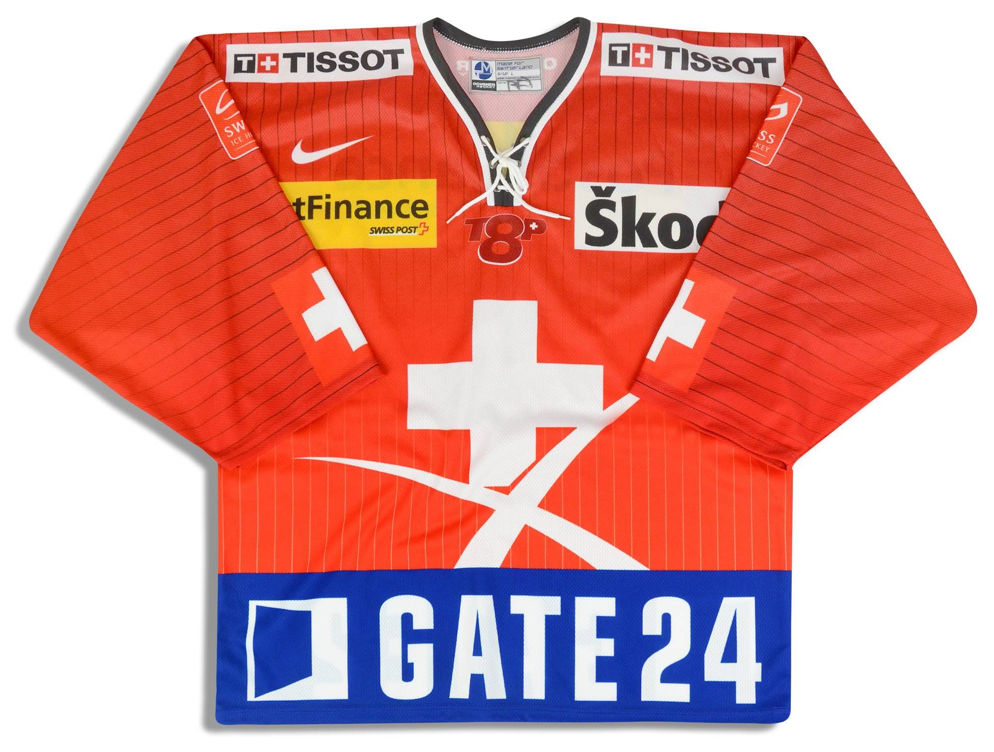 2008 Switzerland National Hockey Team Ochsner Jersey (Home) L