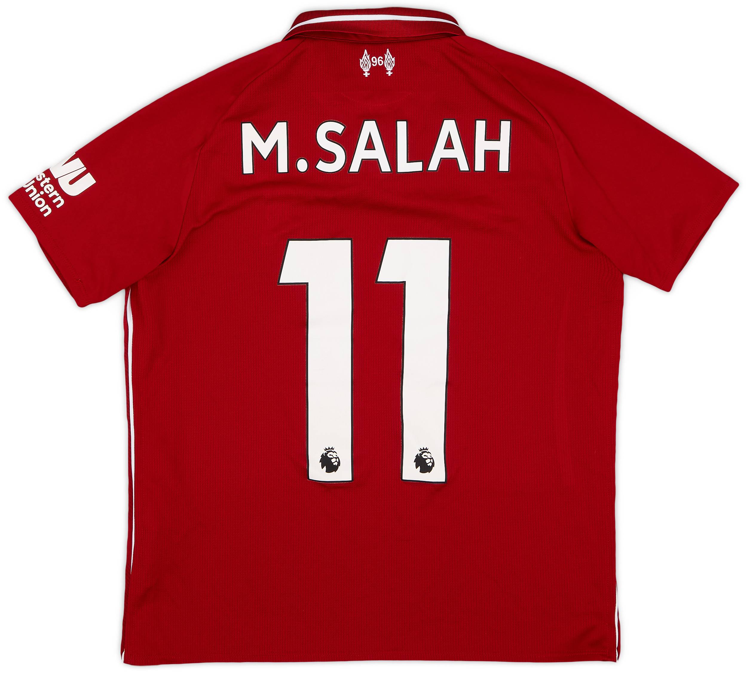 2018-19 Liverpool Home Shirt M. Salah #11 - 8/10 - (L.Boys)