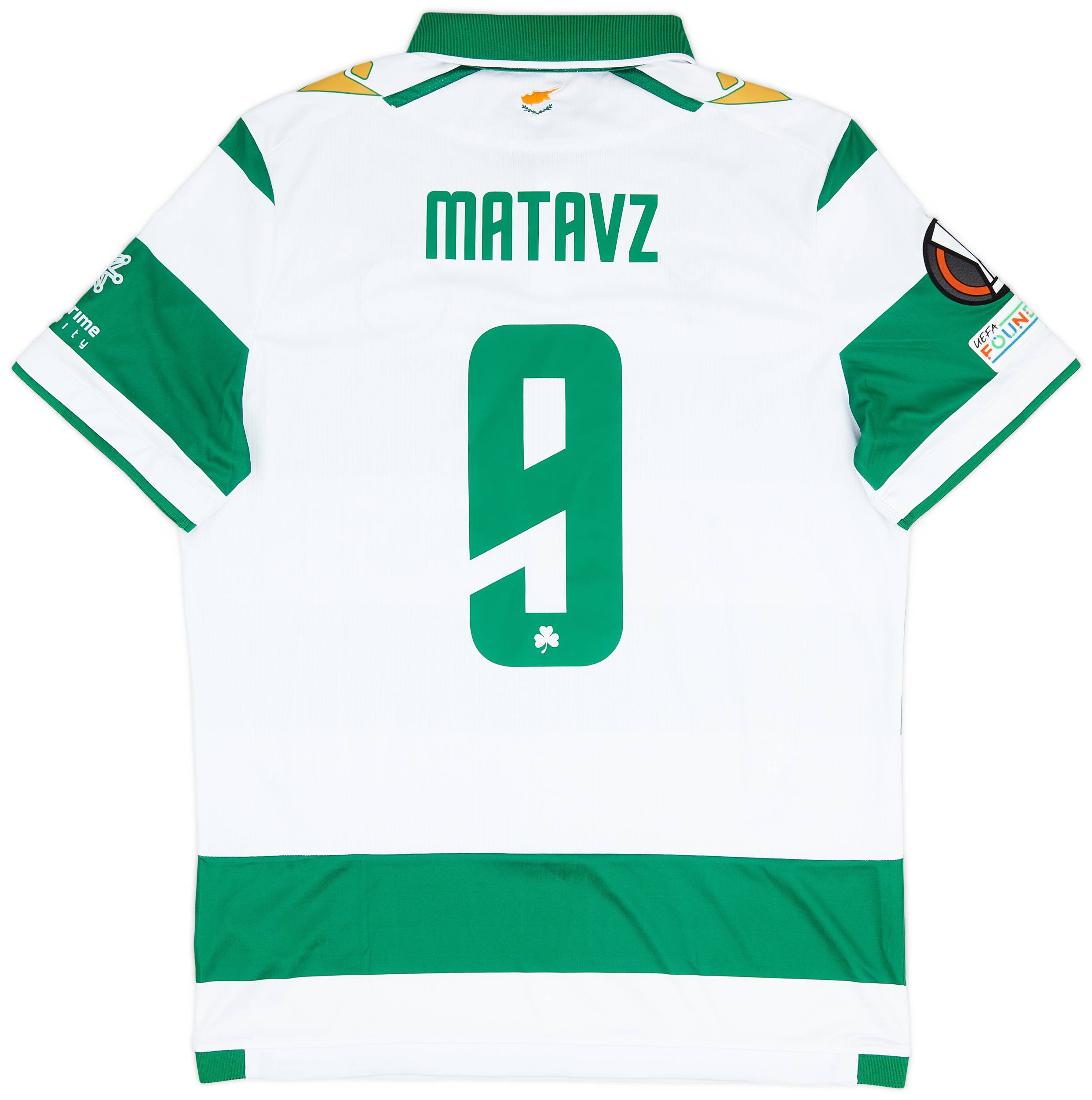 2022-23 Omonia Nicosia Match Issue Europa League Home Shirt Matavz #9