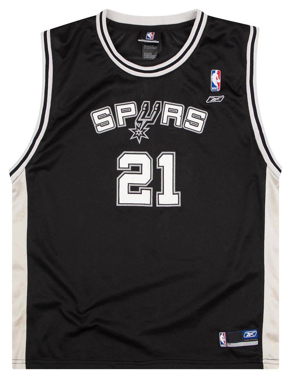 2002-06 San Antonio Spurs Duncan #21 Reebok Jersey (Away) Y