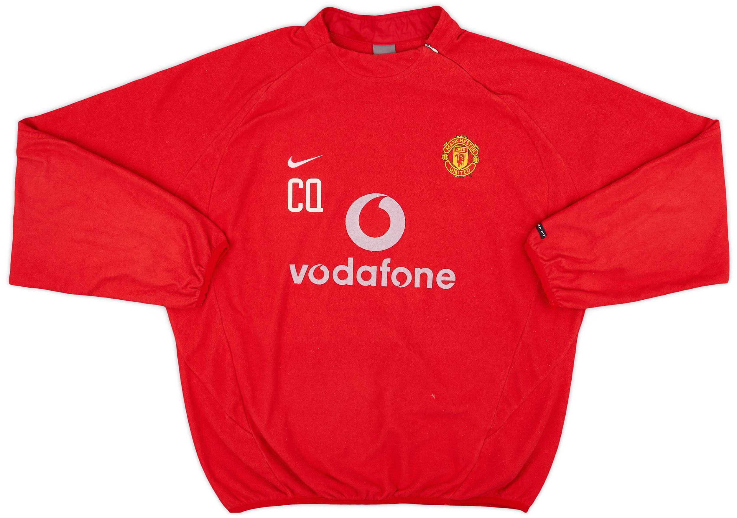 2004-06 Manchester United Staff Issue 1/4 Zip Fleece Top 'CQ' (Carlos Queiroz)