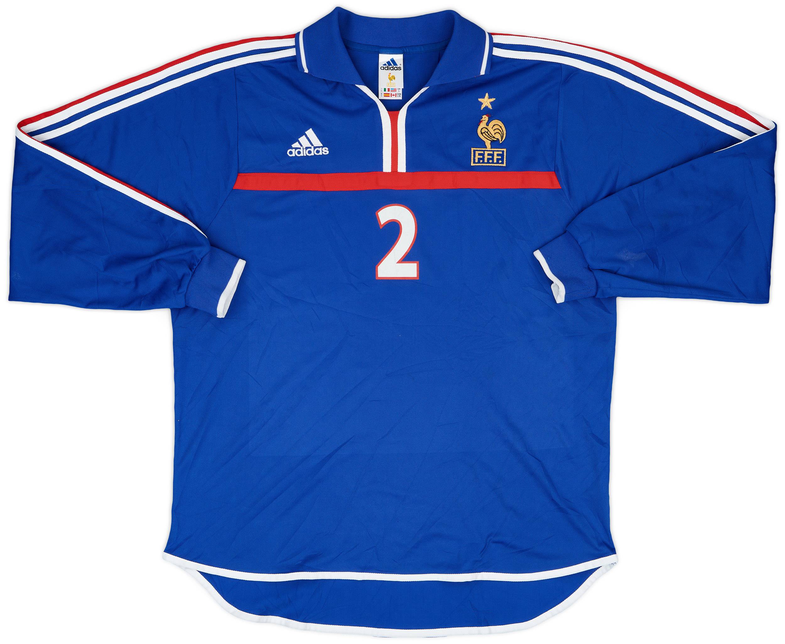 2000-02 France Match Issue Home L/S Shirt #2