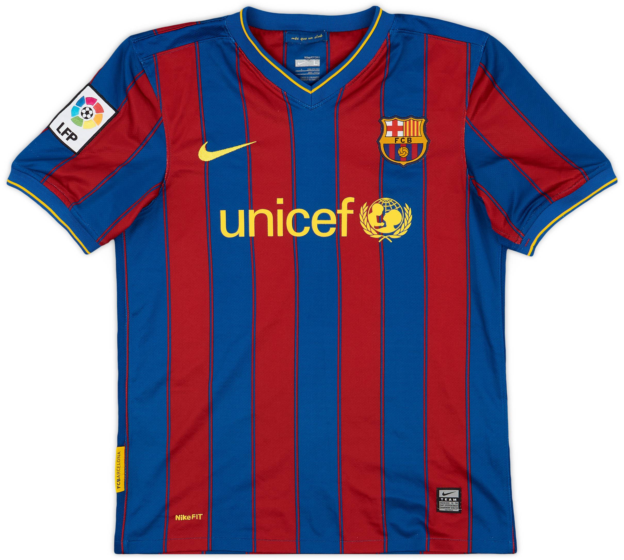 2009-10 Barcelona Home Shirt - 9/10 - (L.Boys)