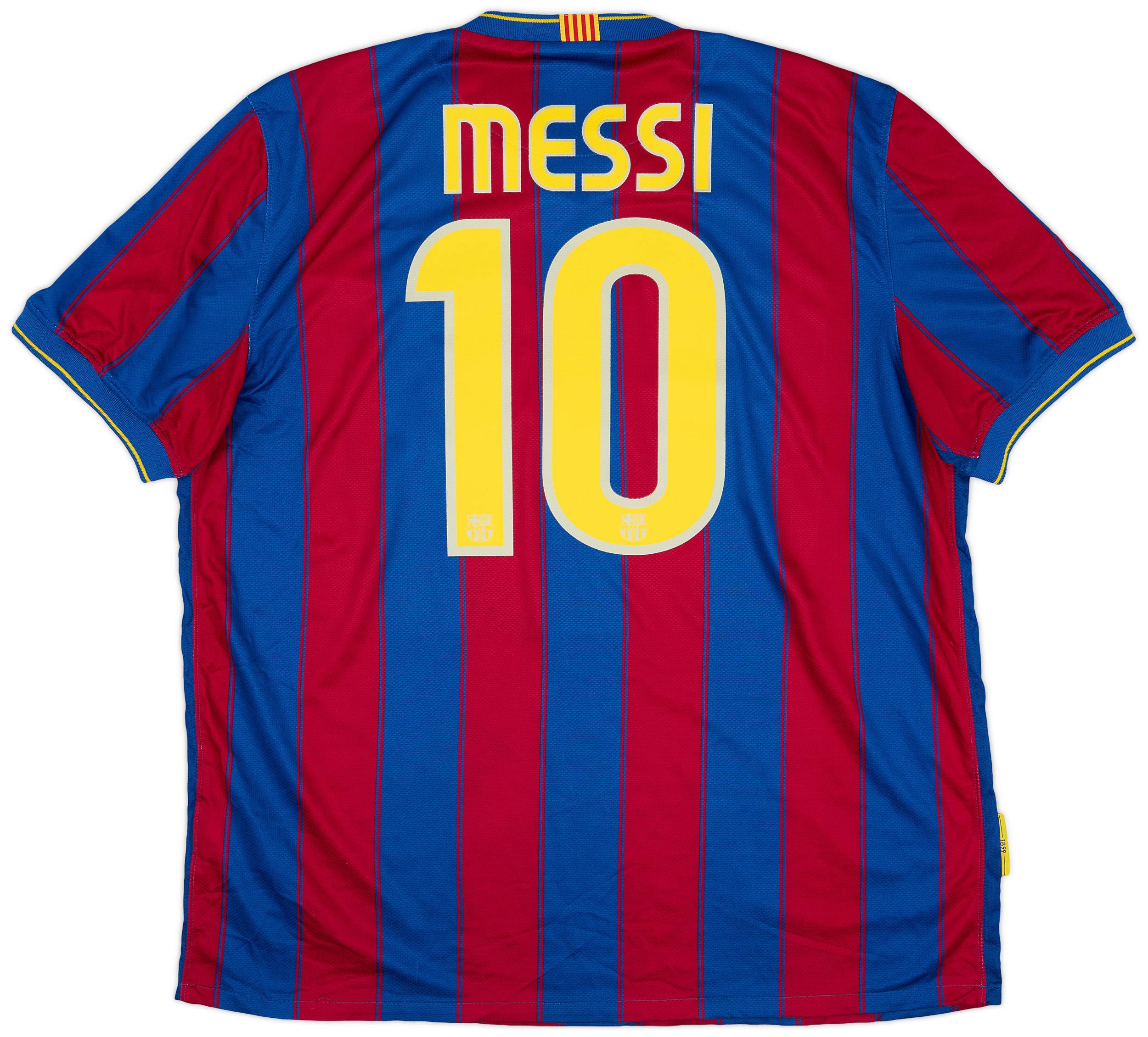 2009-10 Barcelona Home Shirt Messi #10 - 6/10 - (XL)