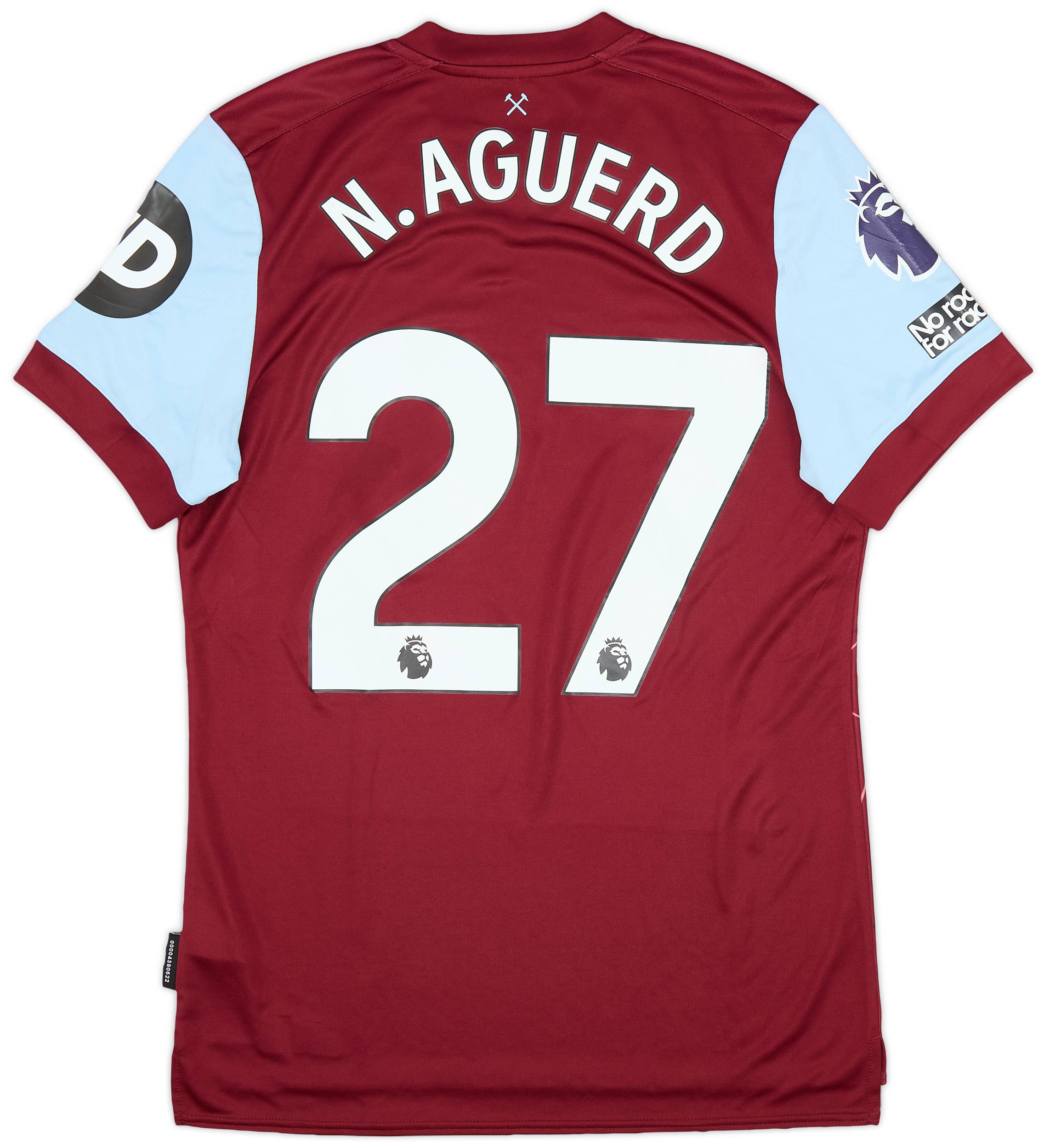 2023-24 West Ham Match Issue Home Shirt N. Aguerd #27