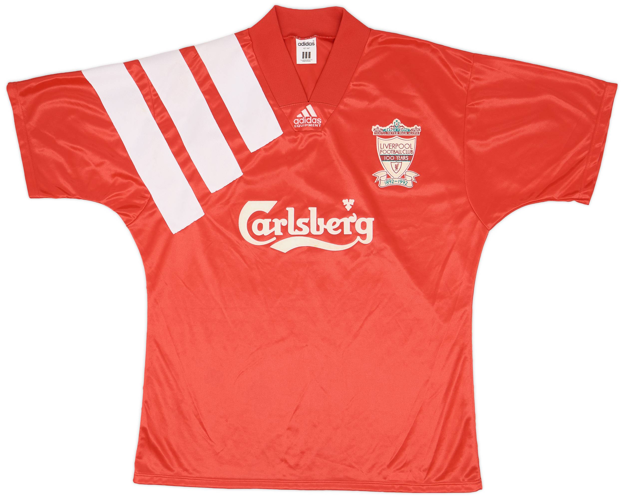 1992 93 Liverpool Centenary Home Shirt 6 10 L