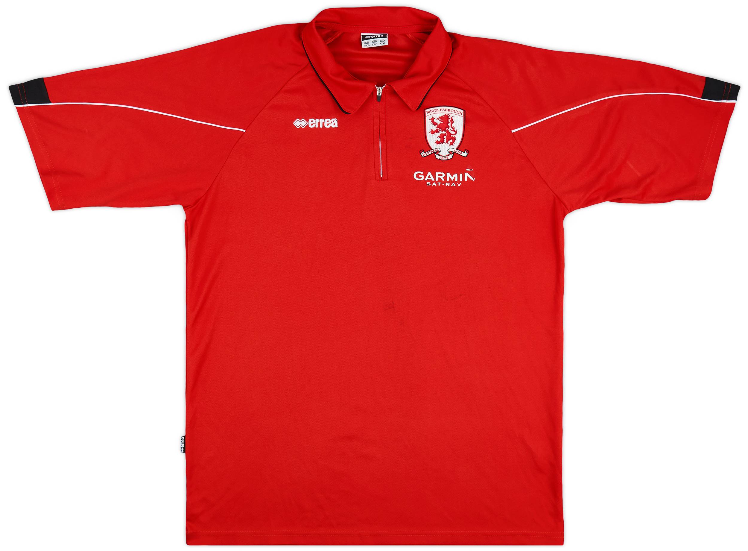 2007-08 Middlesbrough Errea 1/4 Zip Polo Shirt - 8/10 - (3XL)