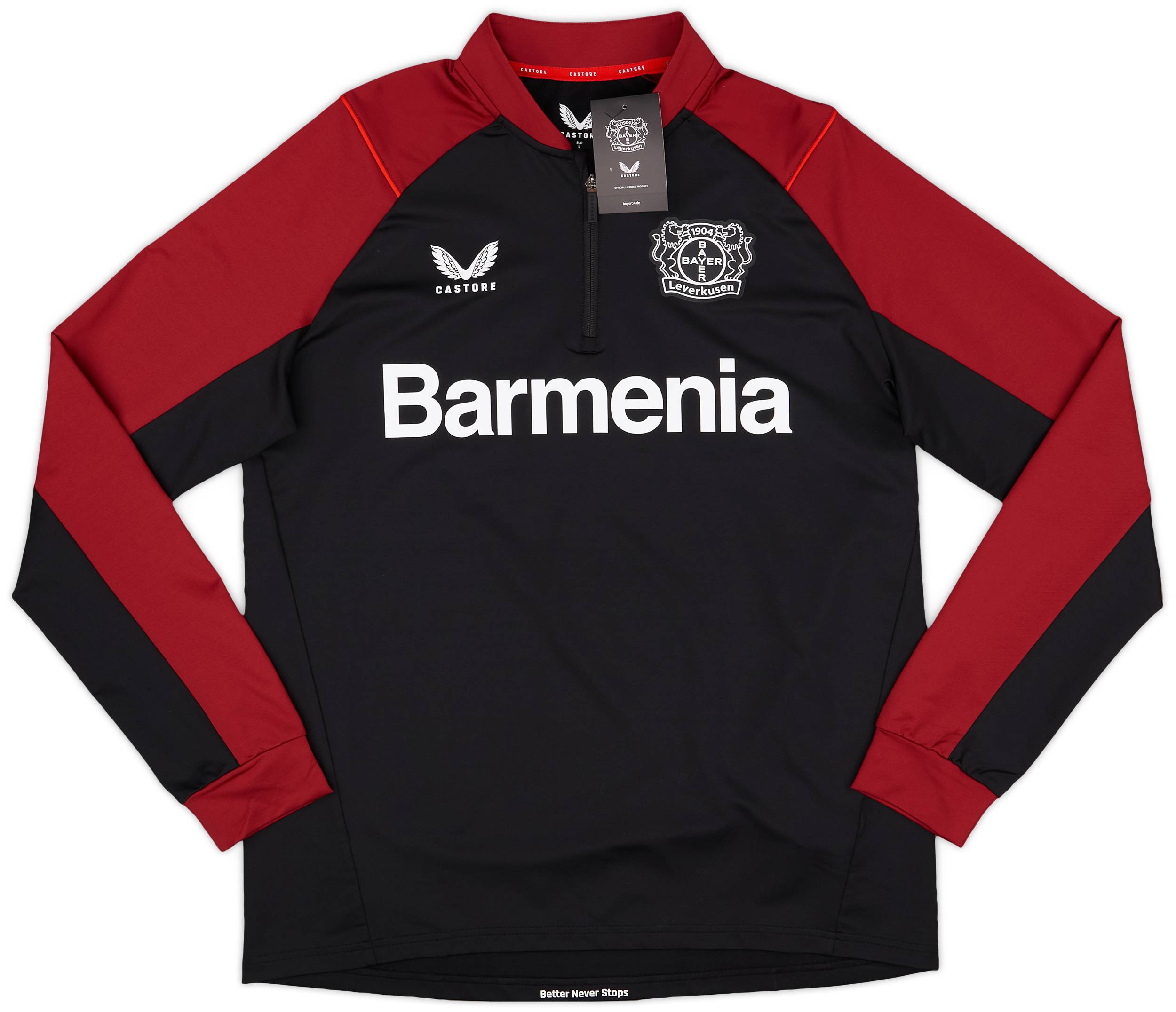 パリコレクション 2022-23 Bayer Top Training Zip 1/4 Castore Leverkusen ウェア