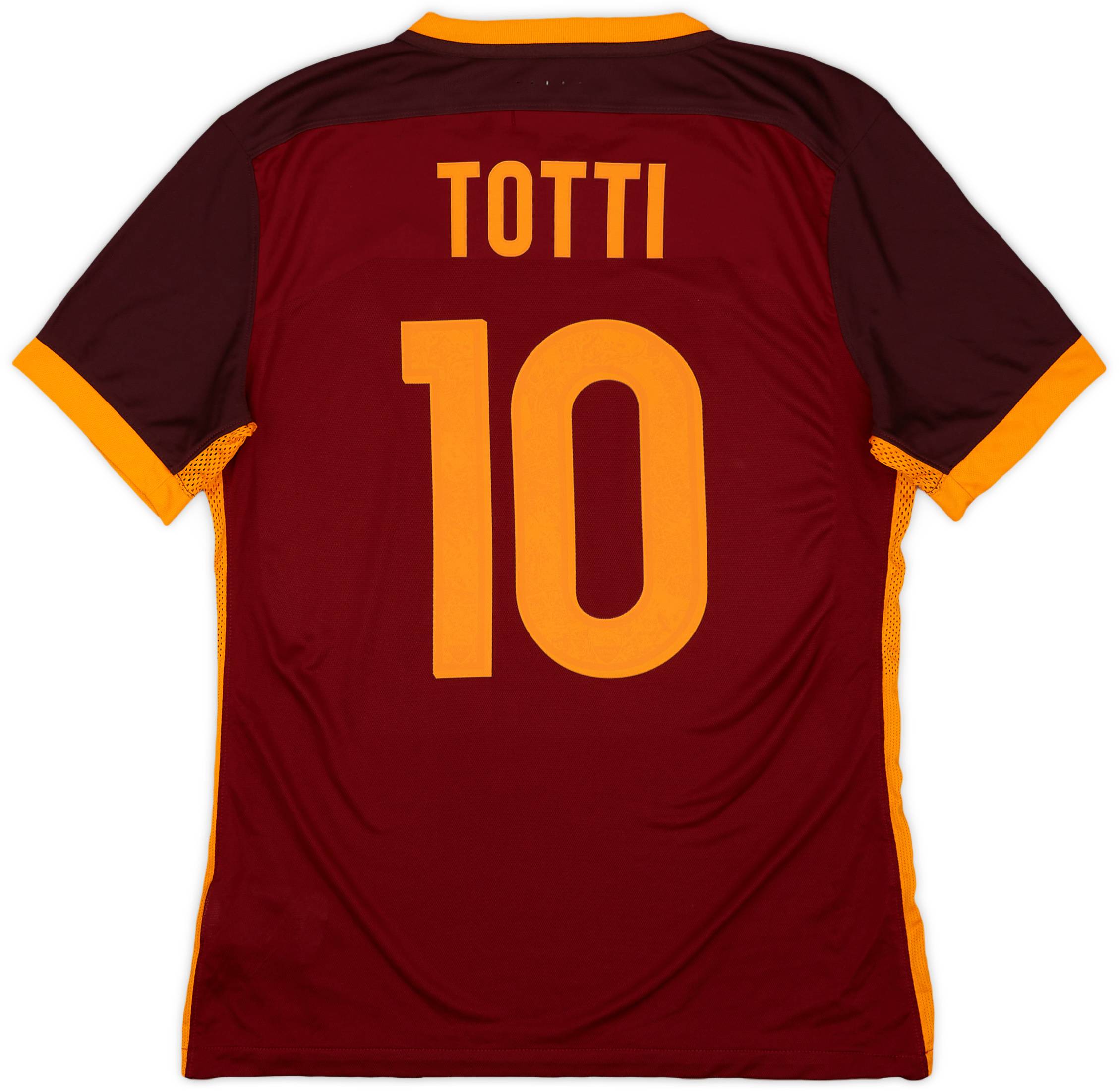 2015-16 Roma Authentic Home Shirt Totti #10 - 8/10 - (L)