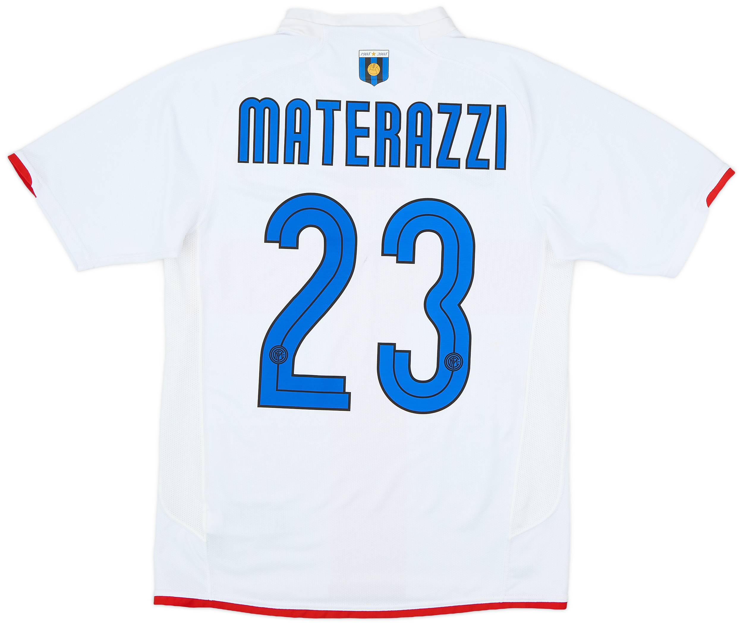 2007-08 Inter Milan Centenary Away Shirt Materazzi #23 - 8/10 - (S)