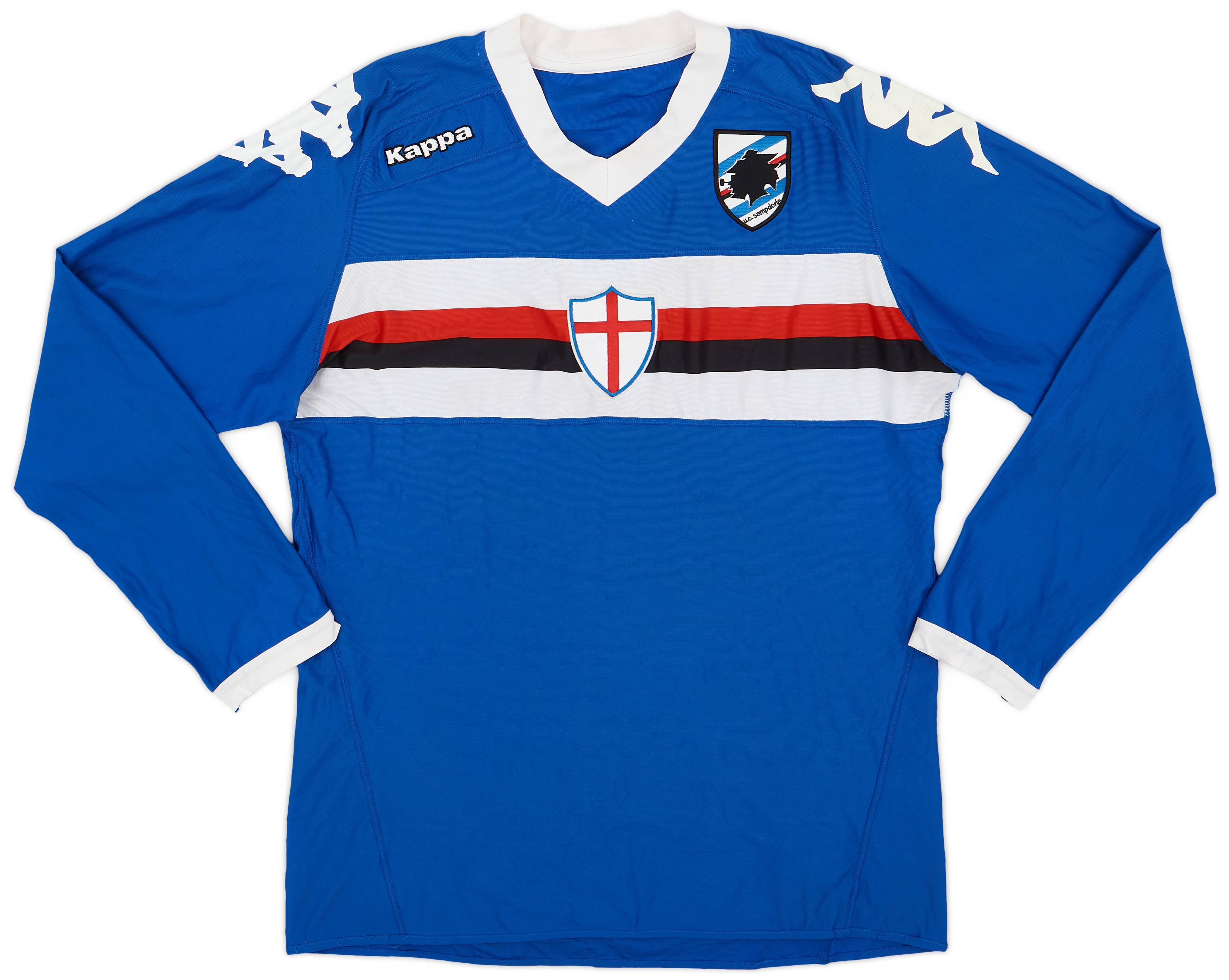 2010-11 Sampdoria Home L/S Shirt - 5/10 - (XL)