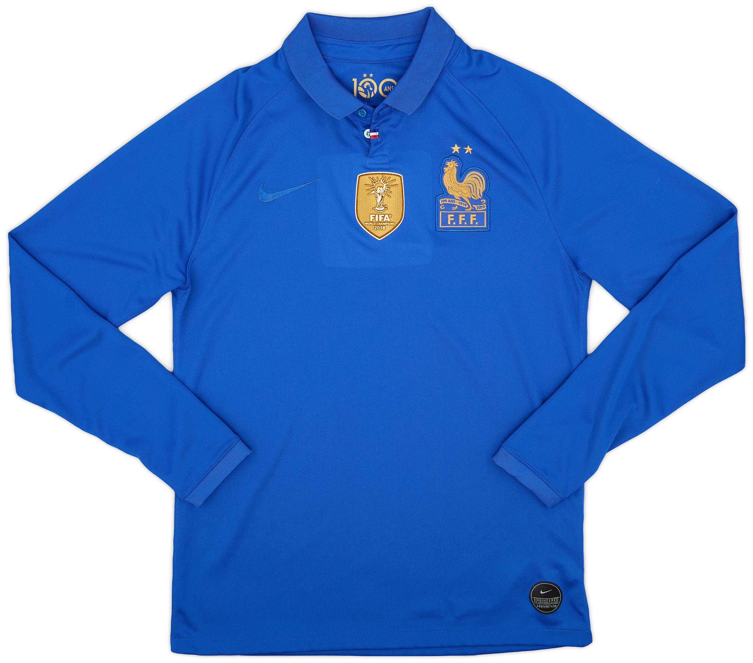 2019 France Home L/S Shirt - 6/10 - (M)