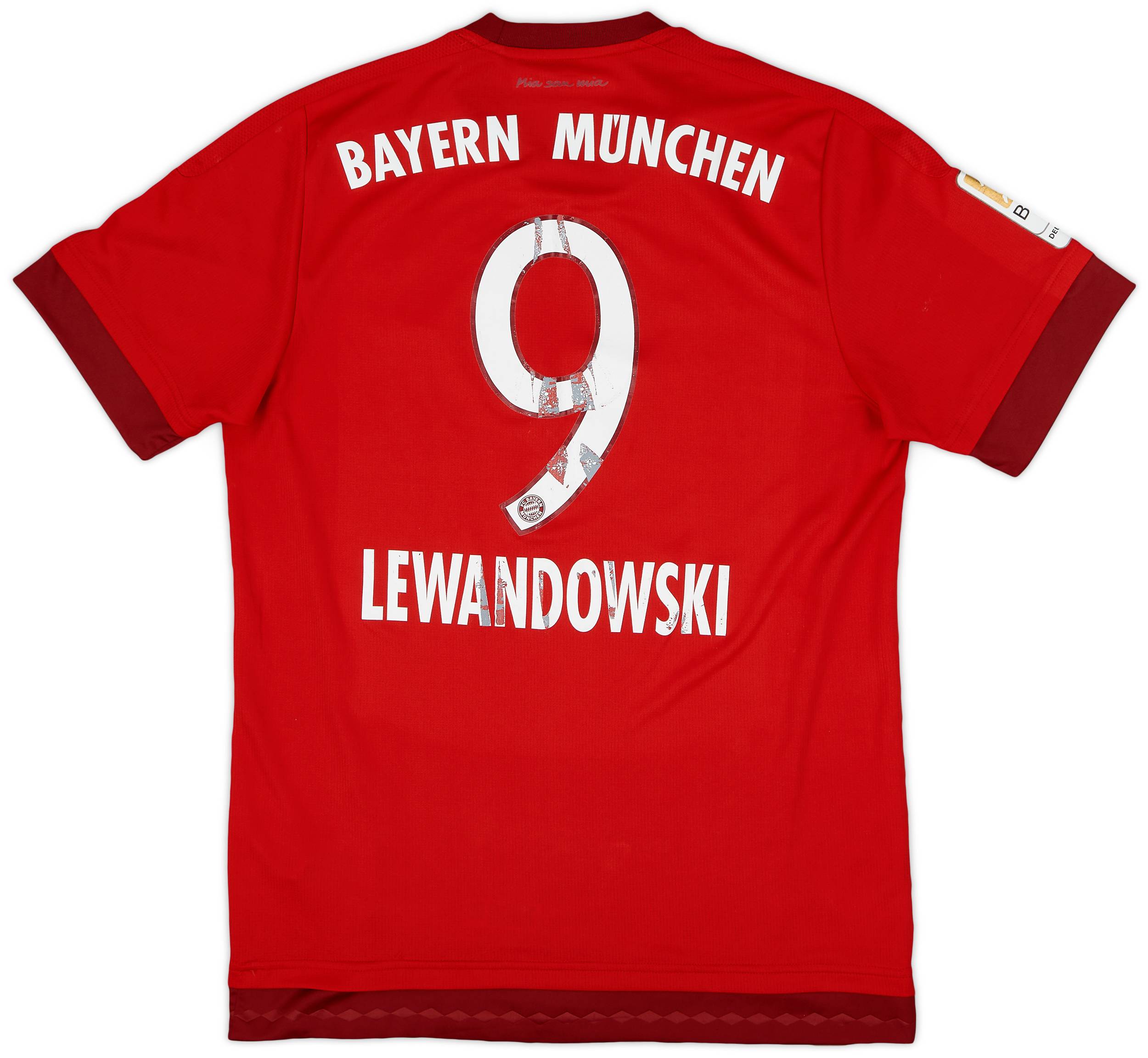2015-16 Bayern Munich Home Shirt Lewandowski #9 - 4/10 - (M)