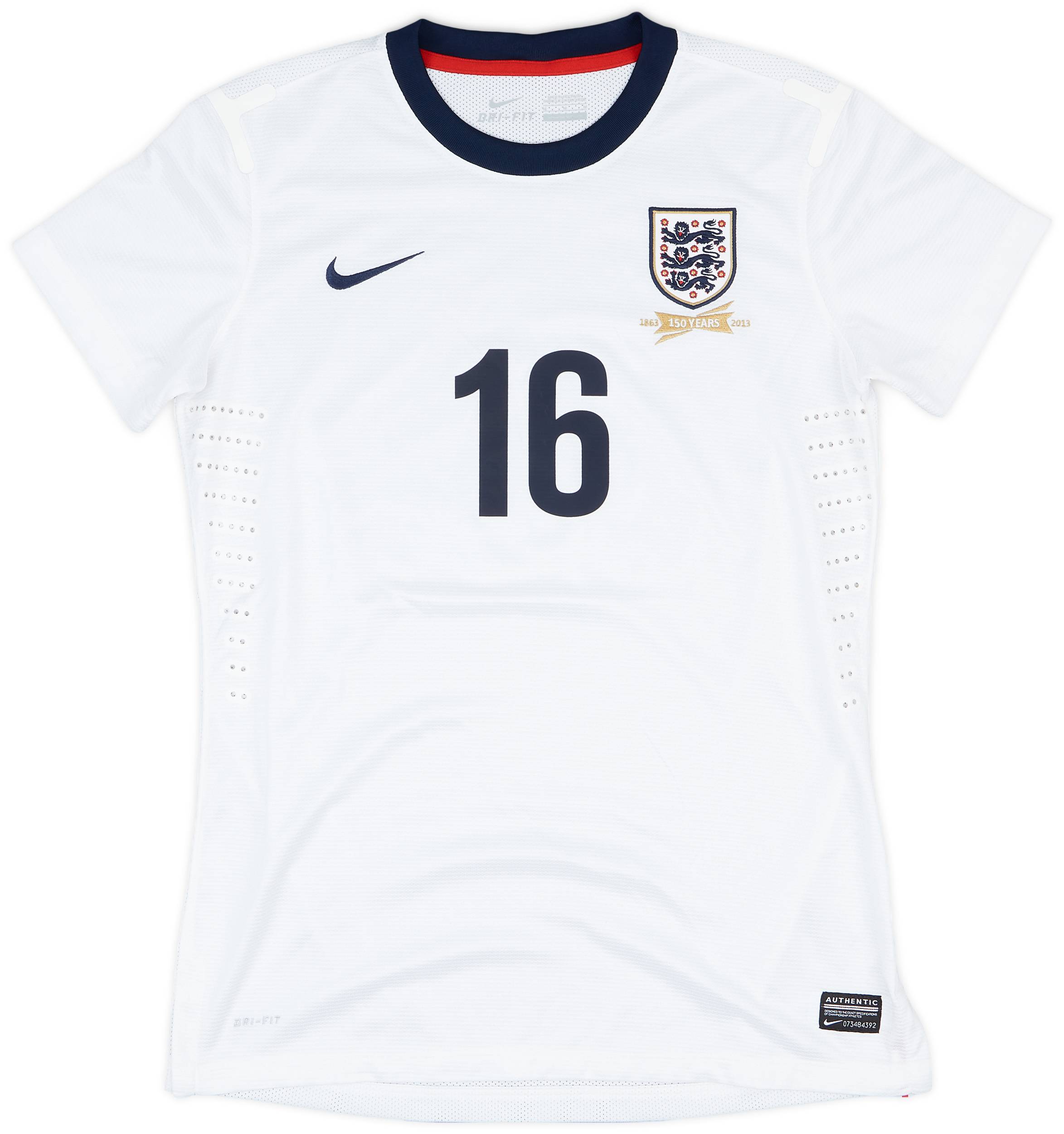 2013 England Women Match Issue Home Shirt #16