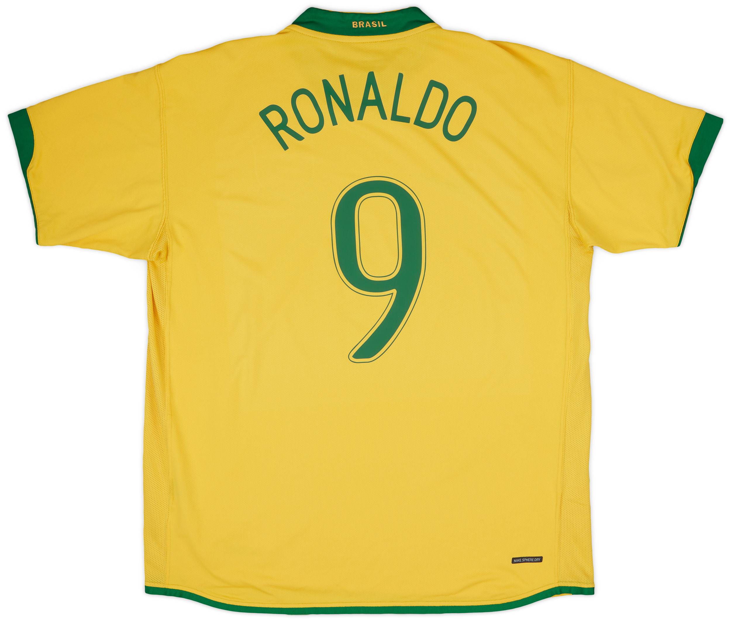 2006-08 Brazil Home Shirt Ronaldo #9 - 8/10 - (XXL)