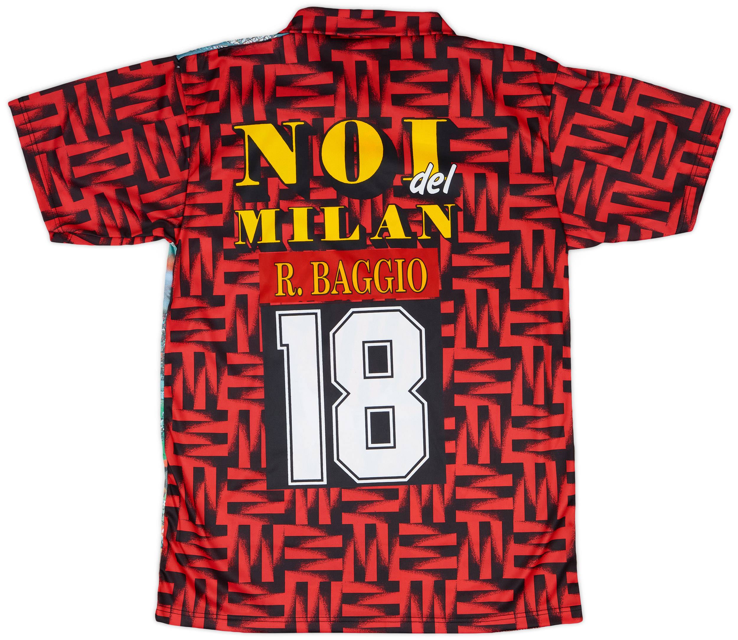 ウェア AC MILAN #18 BAGGIO 1996-97 AC Milan Graphic Shirt R.Baggio #18 - 8/10 - (S)