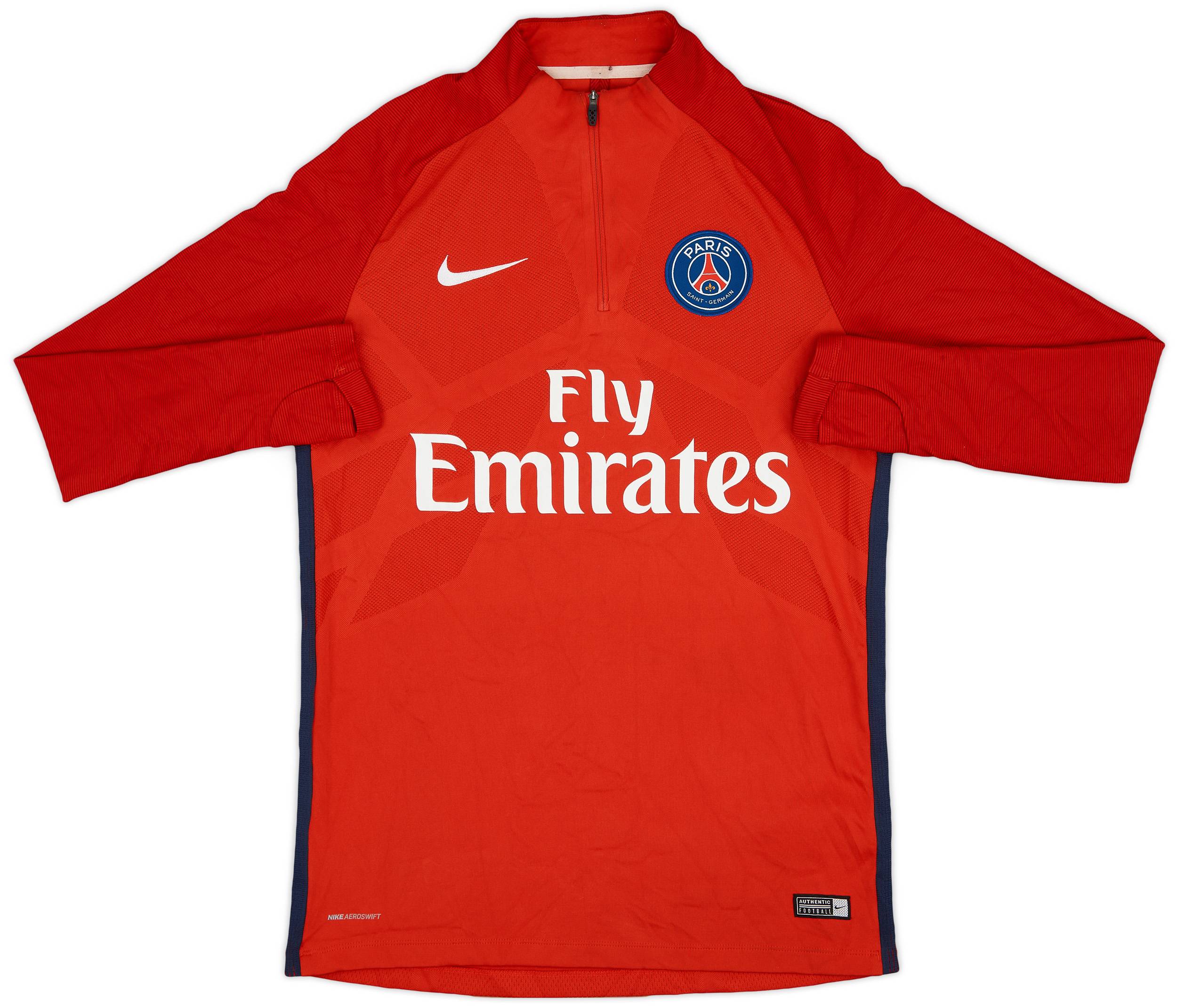 2017-18 Paris Saint-Germain Nike 1/4 Zip Training Top - 8/10 - (M)