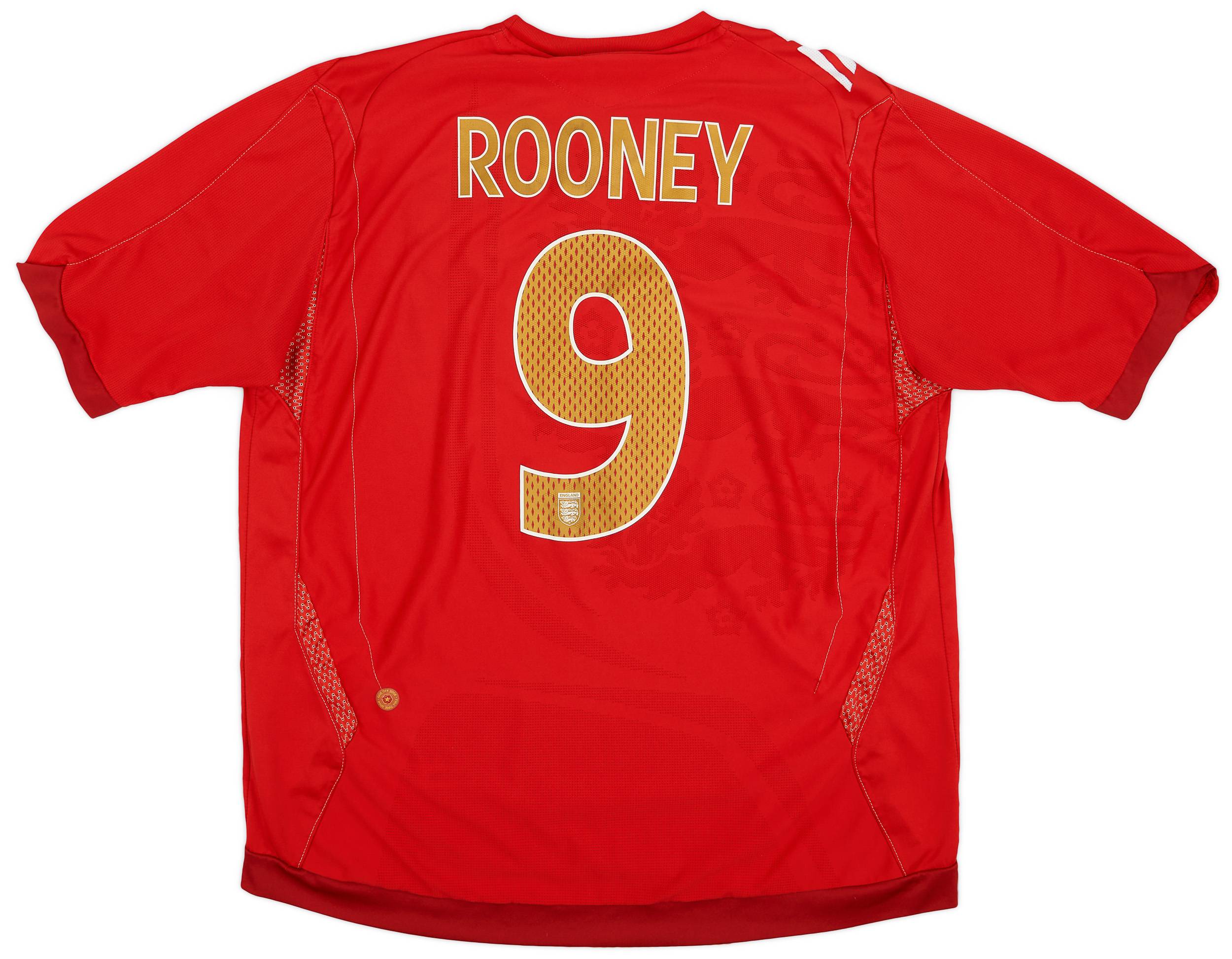 2006-08 England Away Shirt Rooney #9 - 8/10 - (XL)