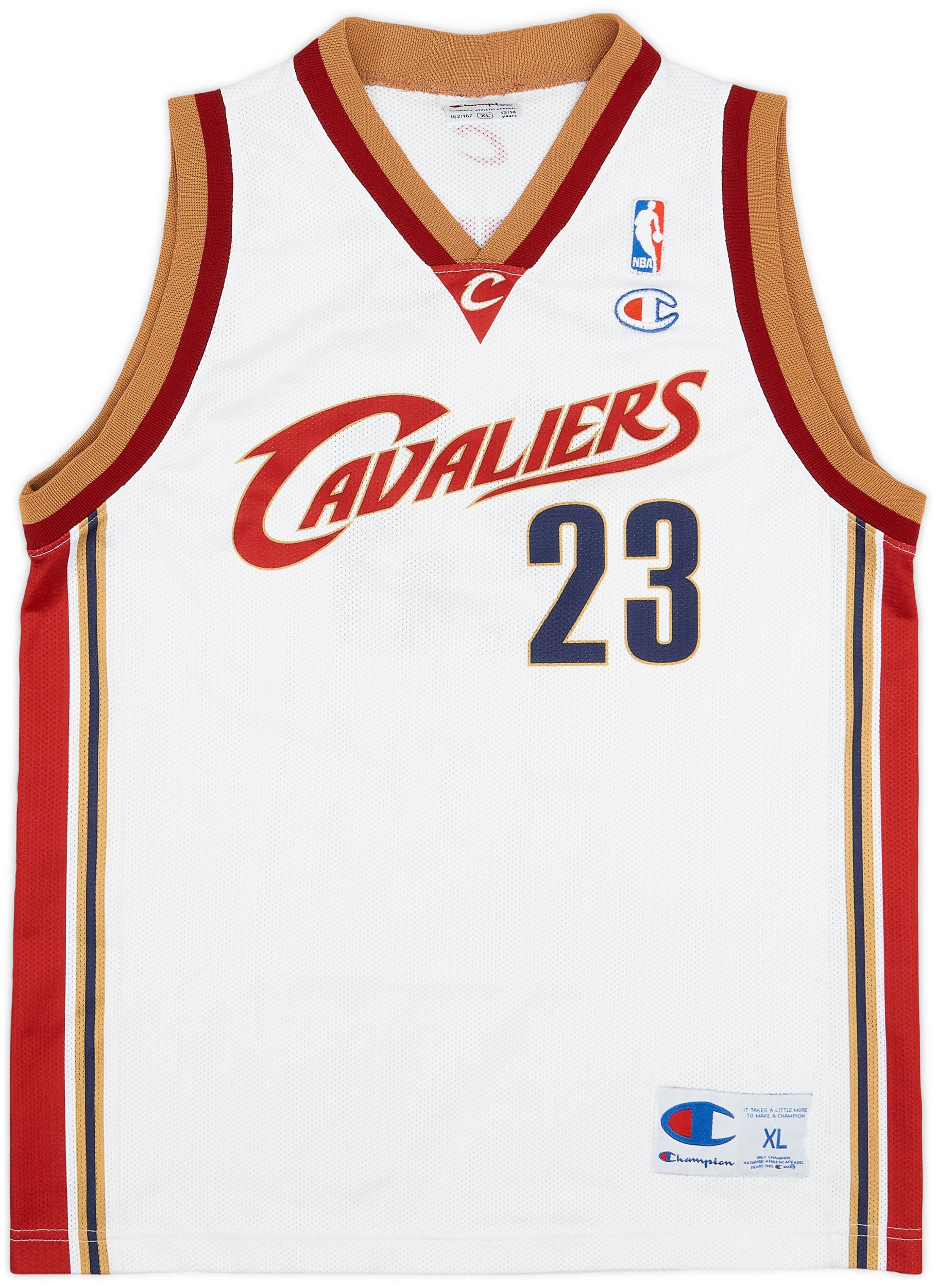 2003-10 Cleveland Cavaliers James #23 Champion Home Jersey - 8/10 - (XL.Boys)