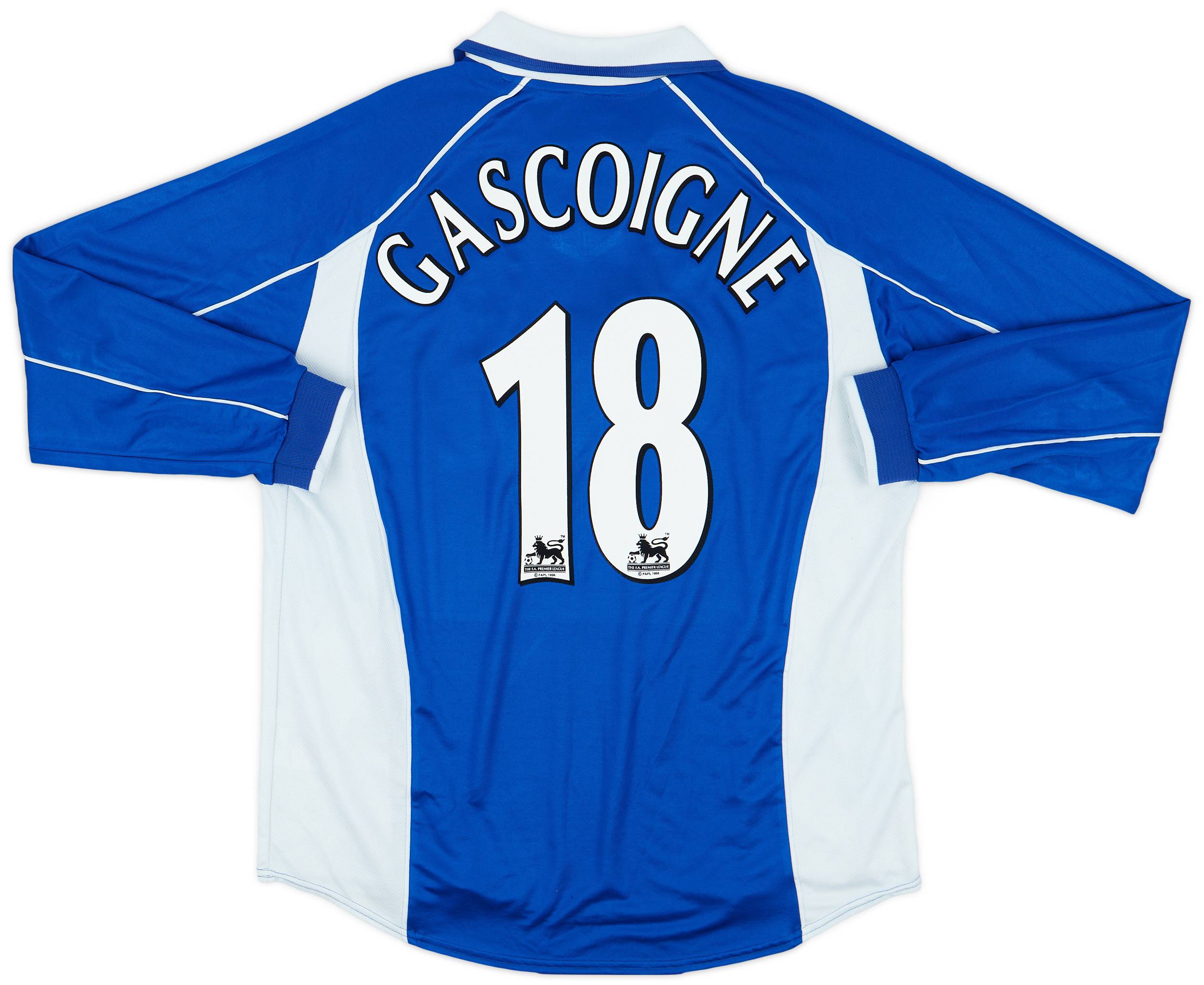 2000-02 Everton Home L/S Shirt Gascoigne #18 - 6/10 - (XXL)