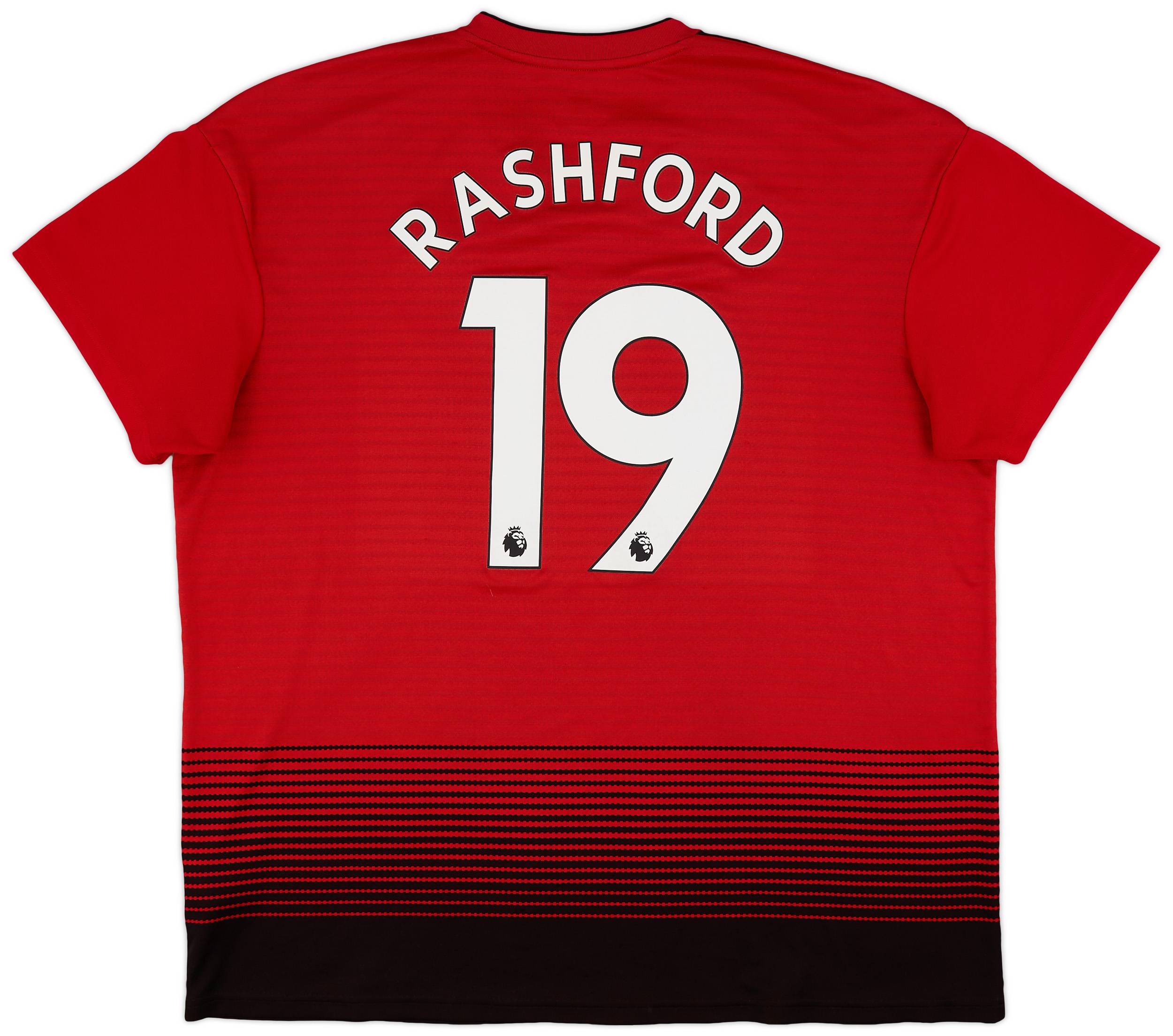 2018-19 Manchester United Home Shirt Rashford #19 - 9/10 - (XXL)