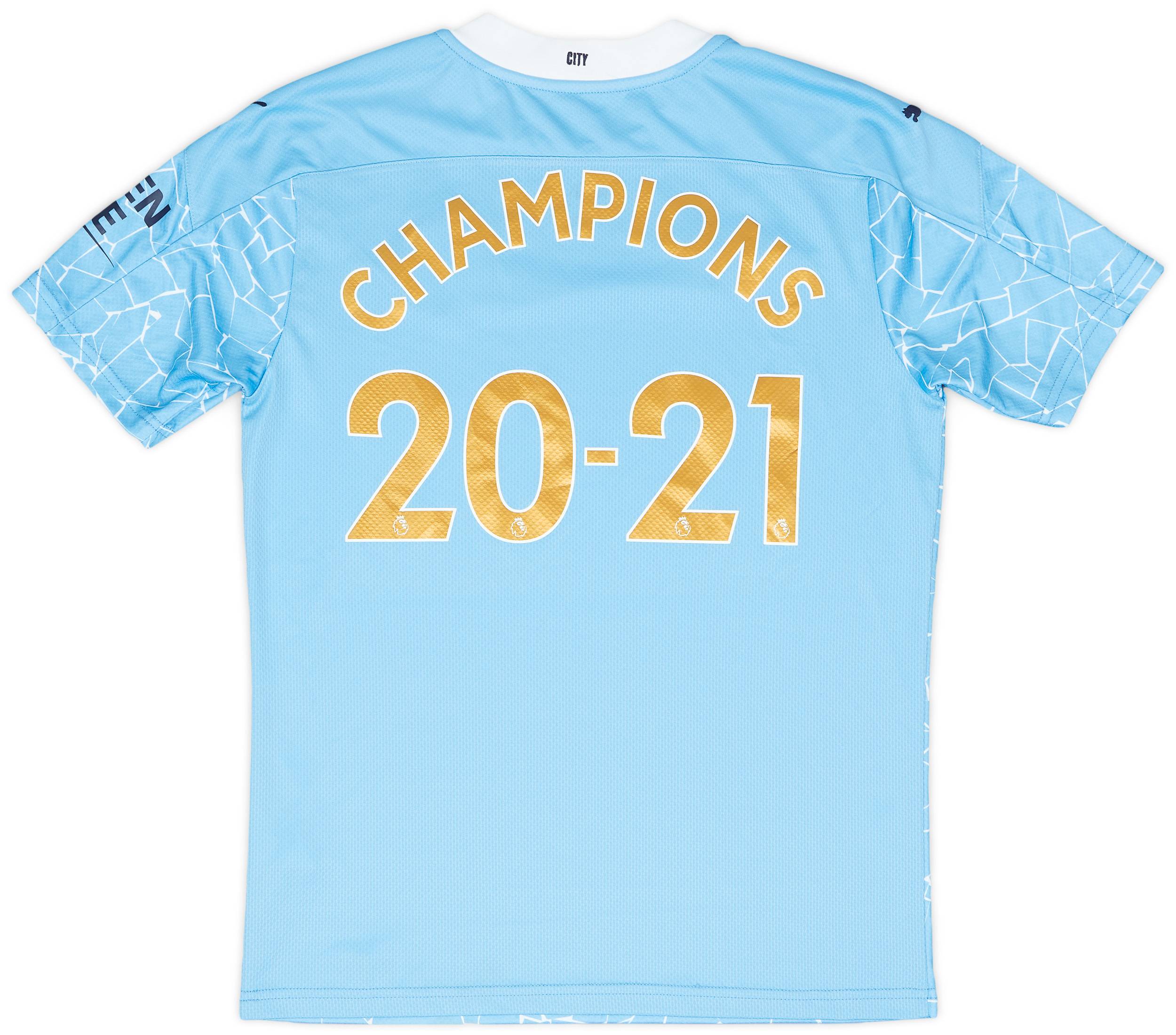 マンチェスターシティ 20-21 1st kit champion シャツ 2020-21 Manchester City 'Champions 20-21' Home Shirt - 7/10