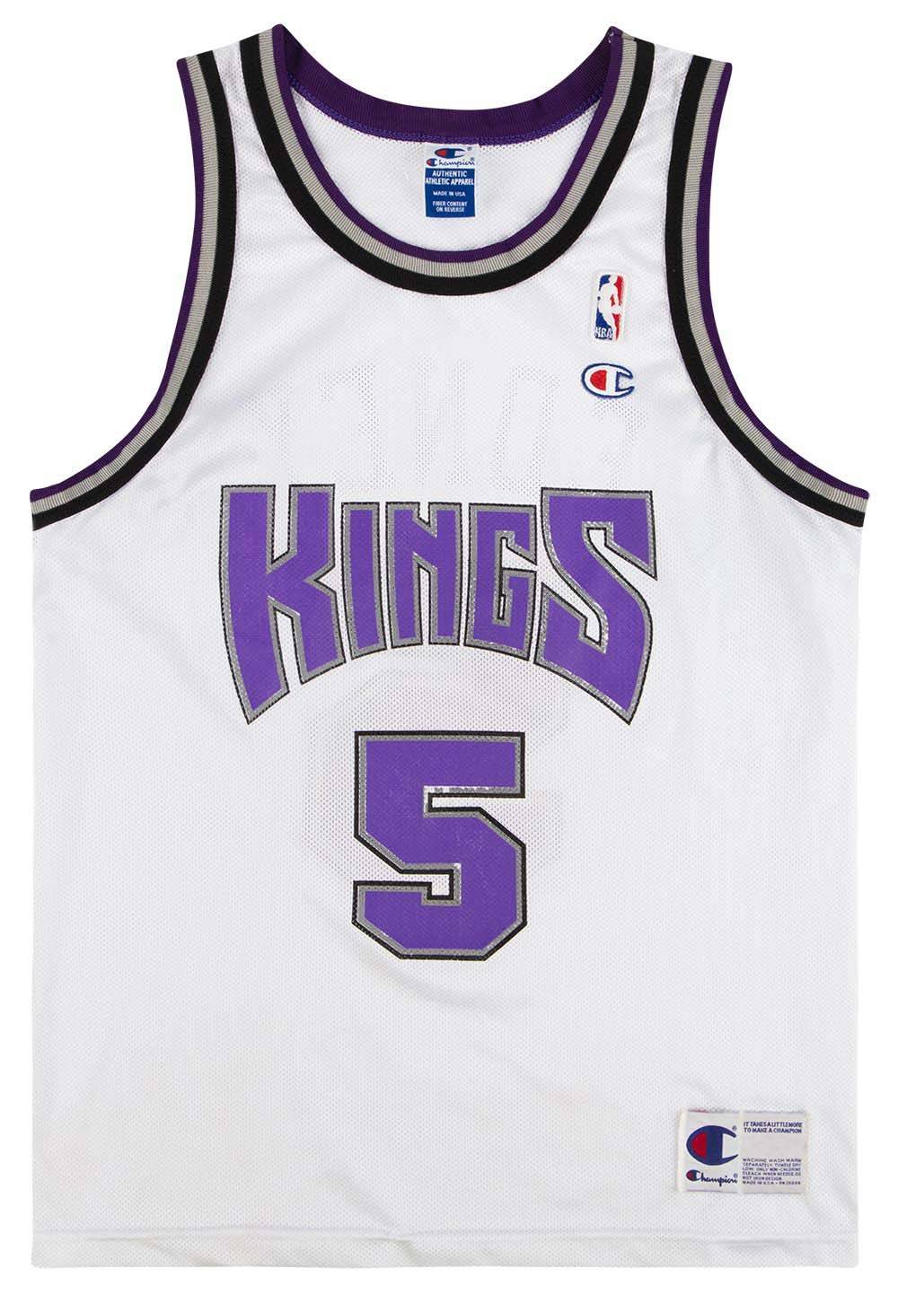 1995 97 Sacramento Kings Edney 5 Champion Jersey Home M