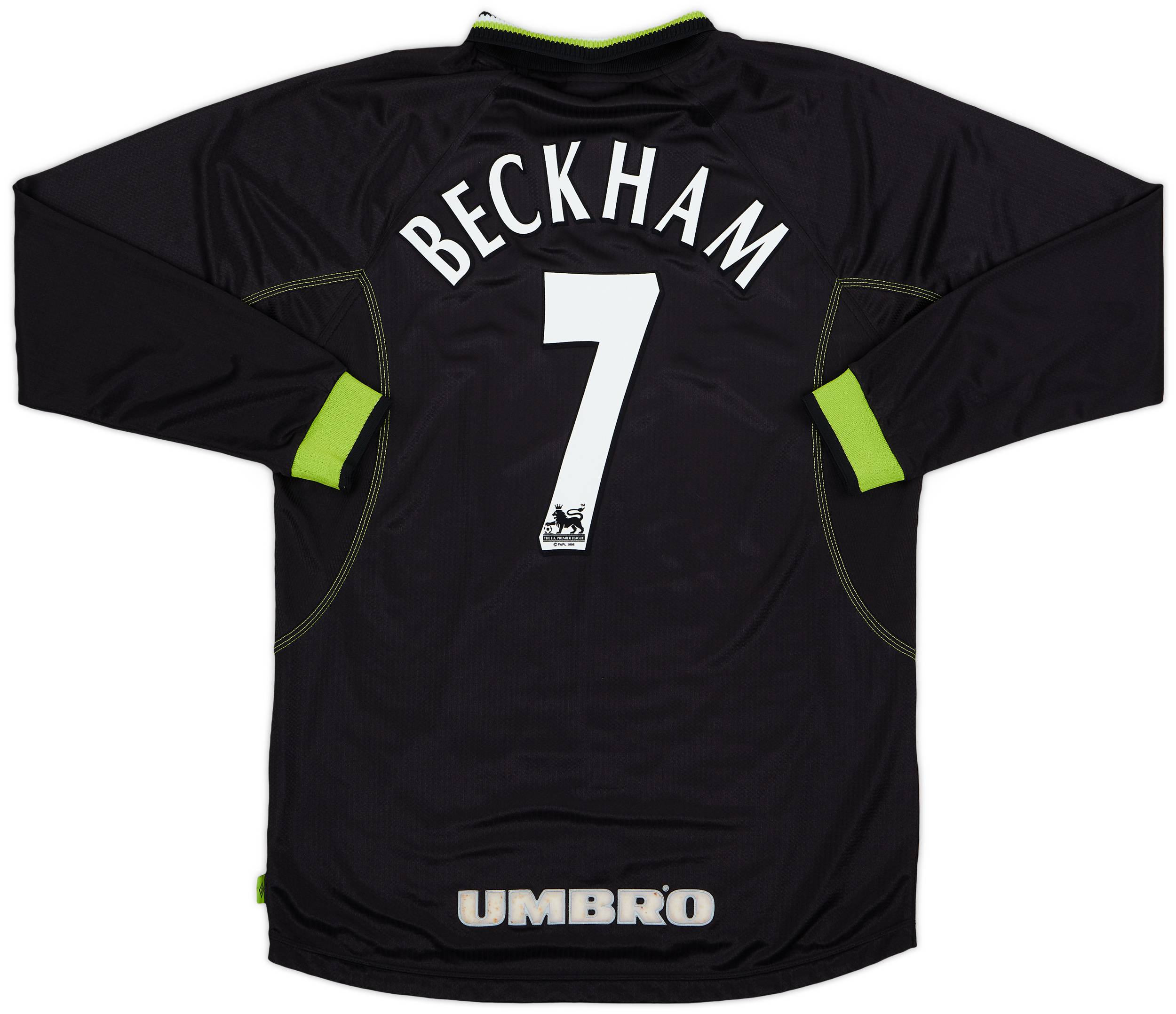1998-99 Manchester United Third L/S Shirt Beckham #7 - 8/10 - (L)