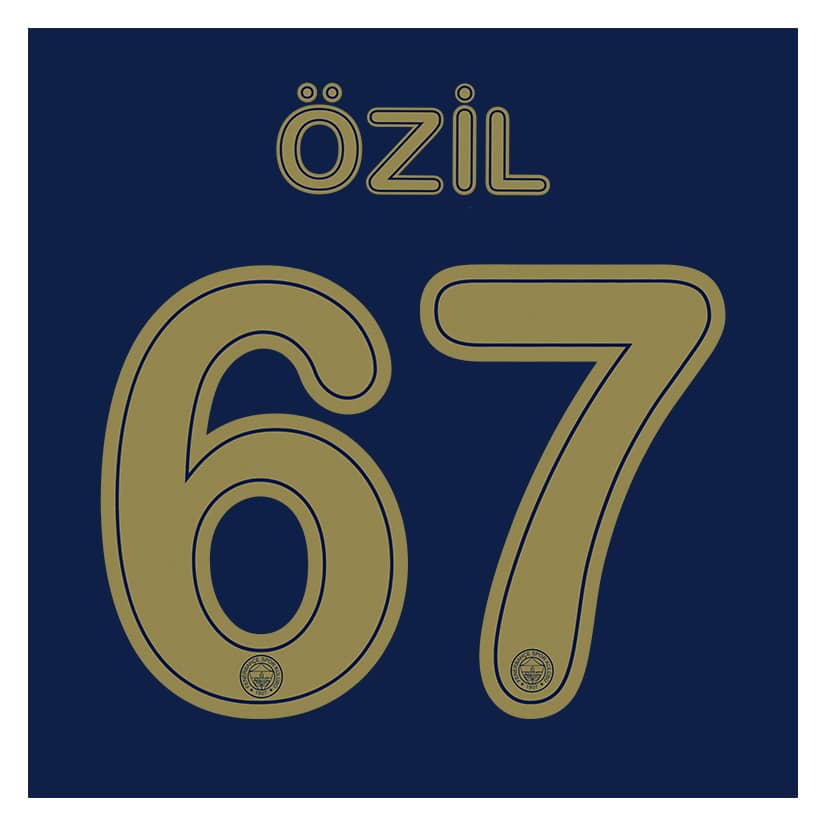 2020-21 Fenerbahce Ozil #67 Third Domestic Name Set