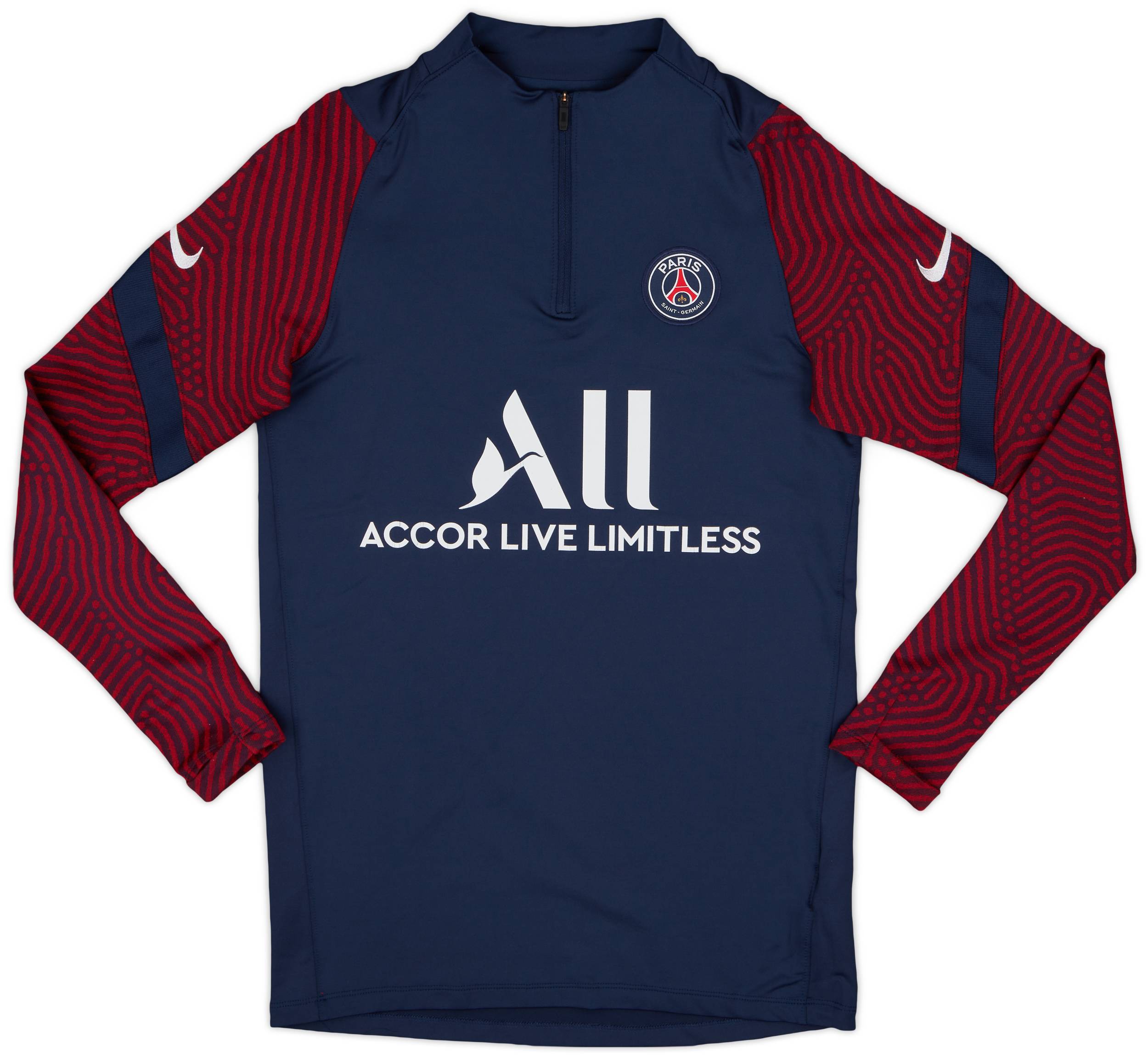 2020-21 Paris Saint-Germain Nike 1/4 Zip Drill Top - 10/10 - (S)