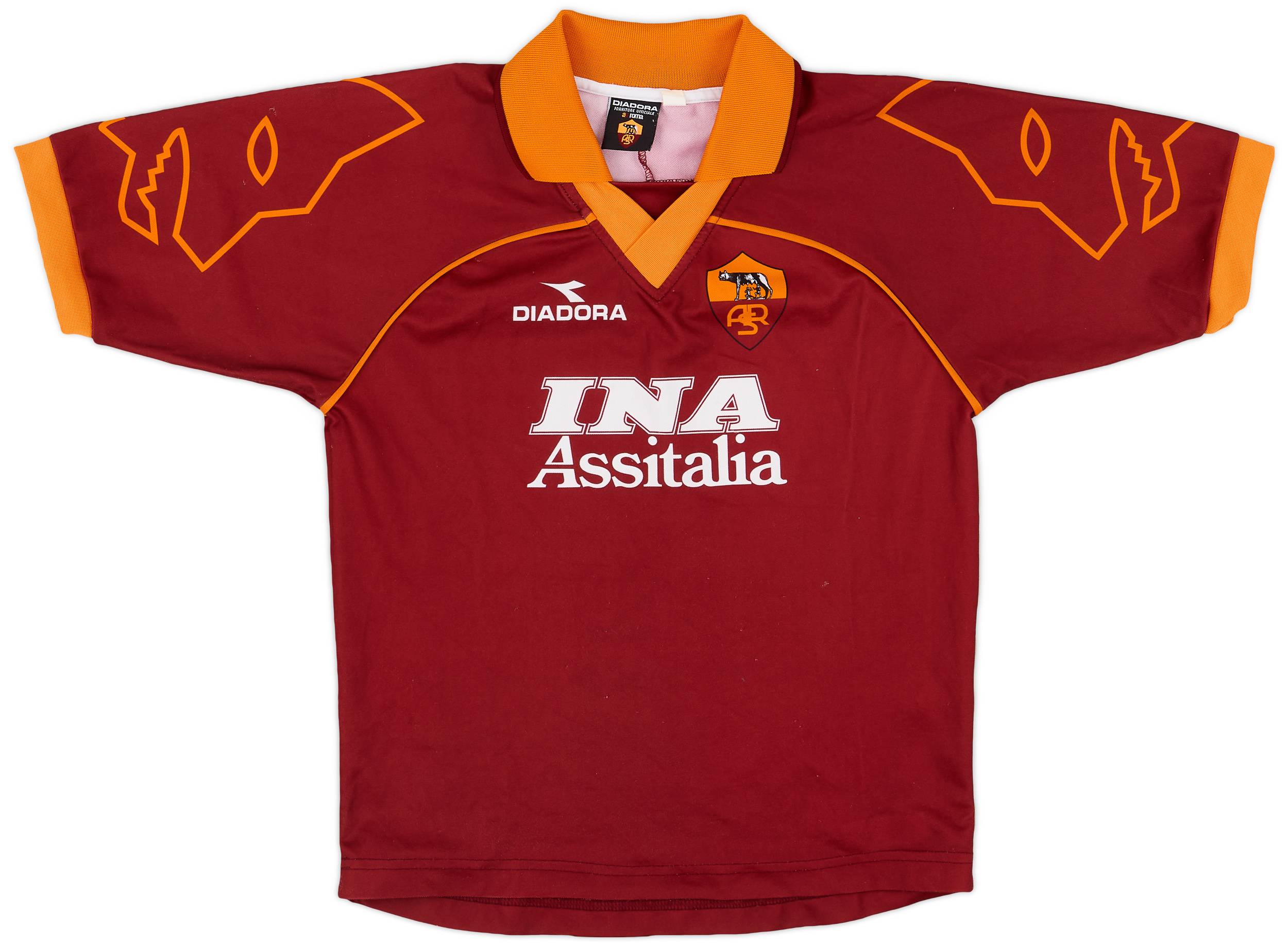 f*m様 1999-00 diadora Roma Home Shirt 中田在 1999-00 Diadora Roma Home Shirt (when Nakata was a member