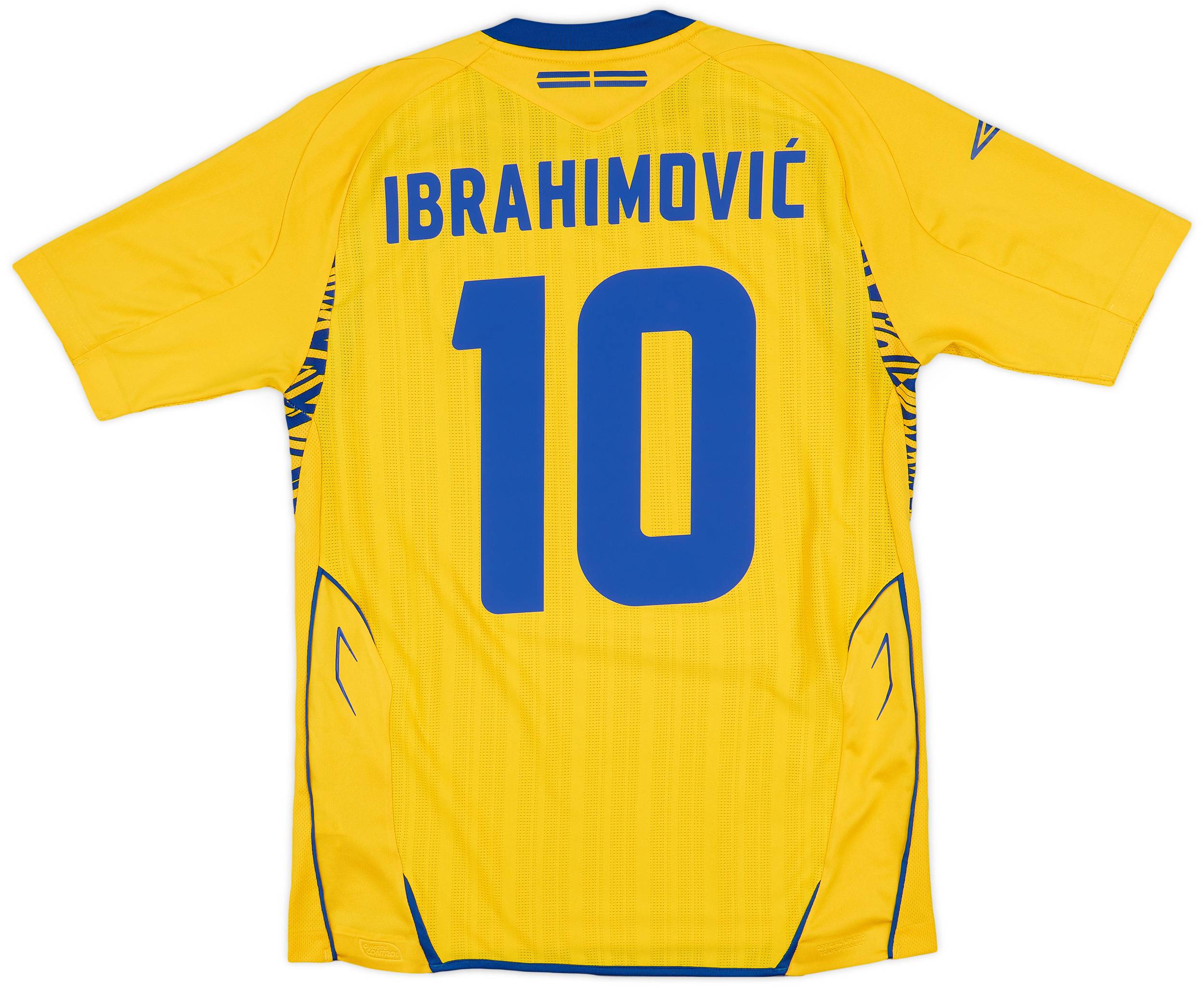 2007-09 Sweden Home Shirt Ibrahimovic #10 - 9/10 - (S)