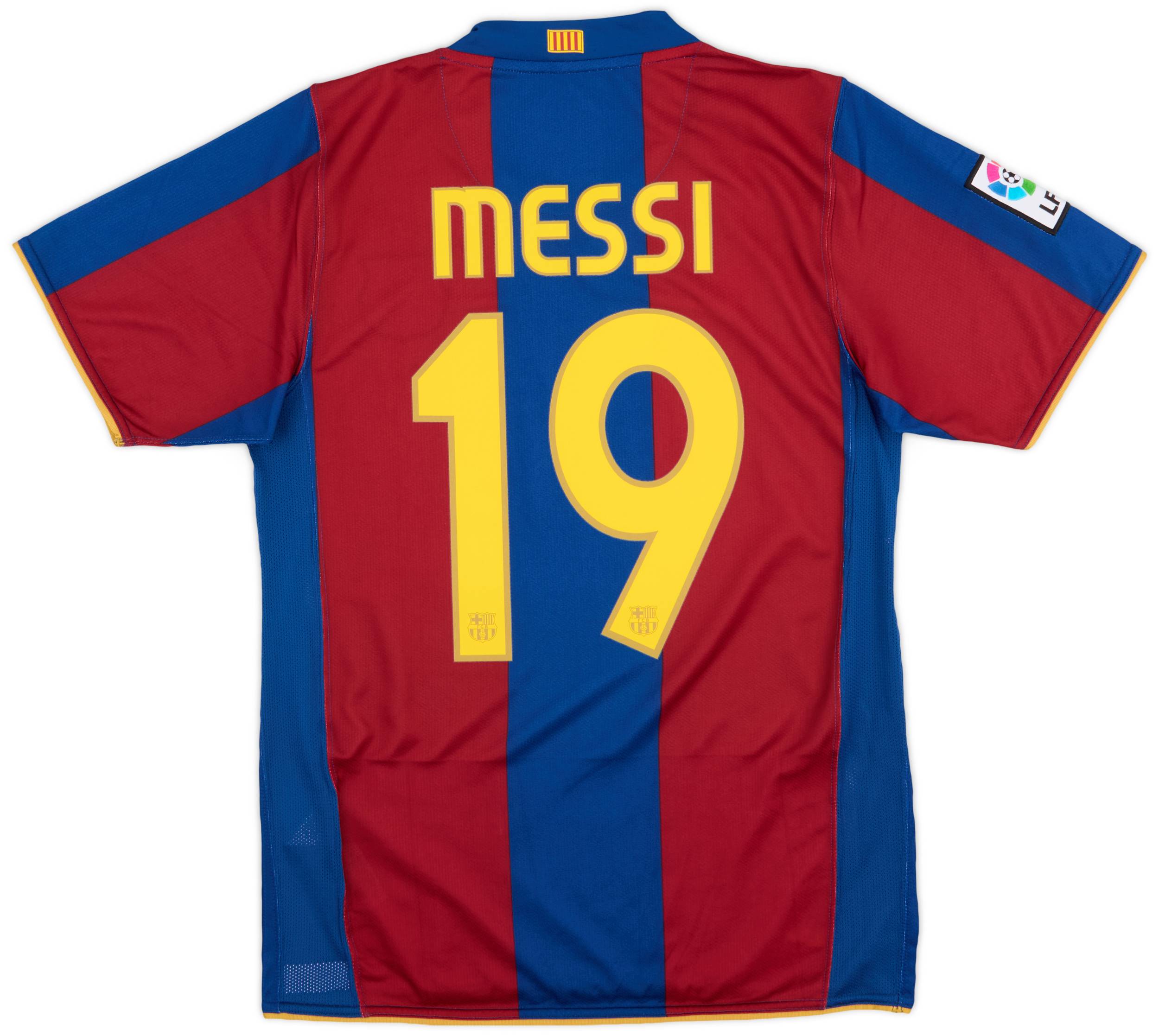 2007-08 Barcelona Home Shirt Messi #19 - 9/10 - (S)